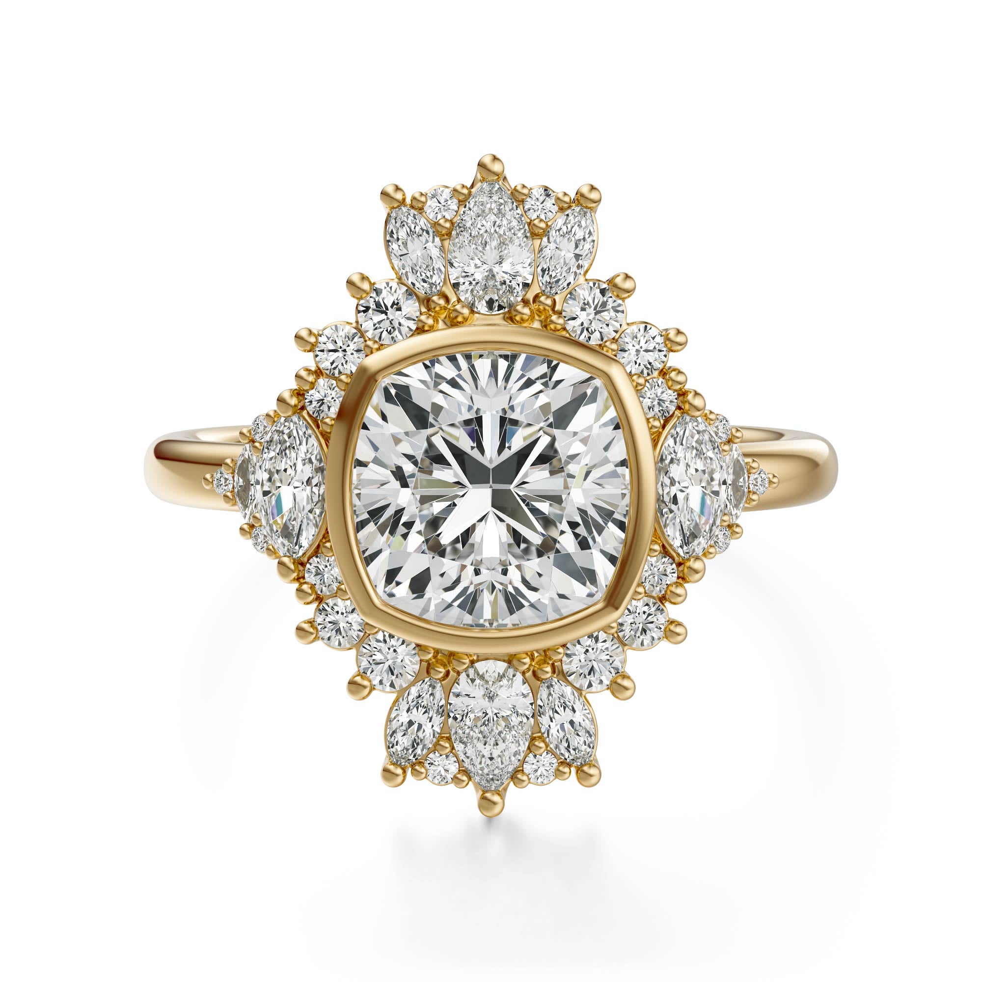 The Ethereal Ring | Cushion | Setting Only