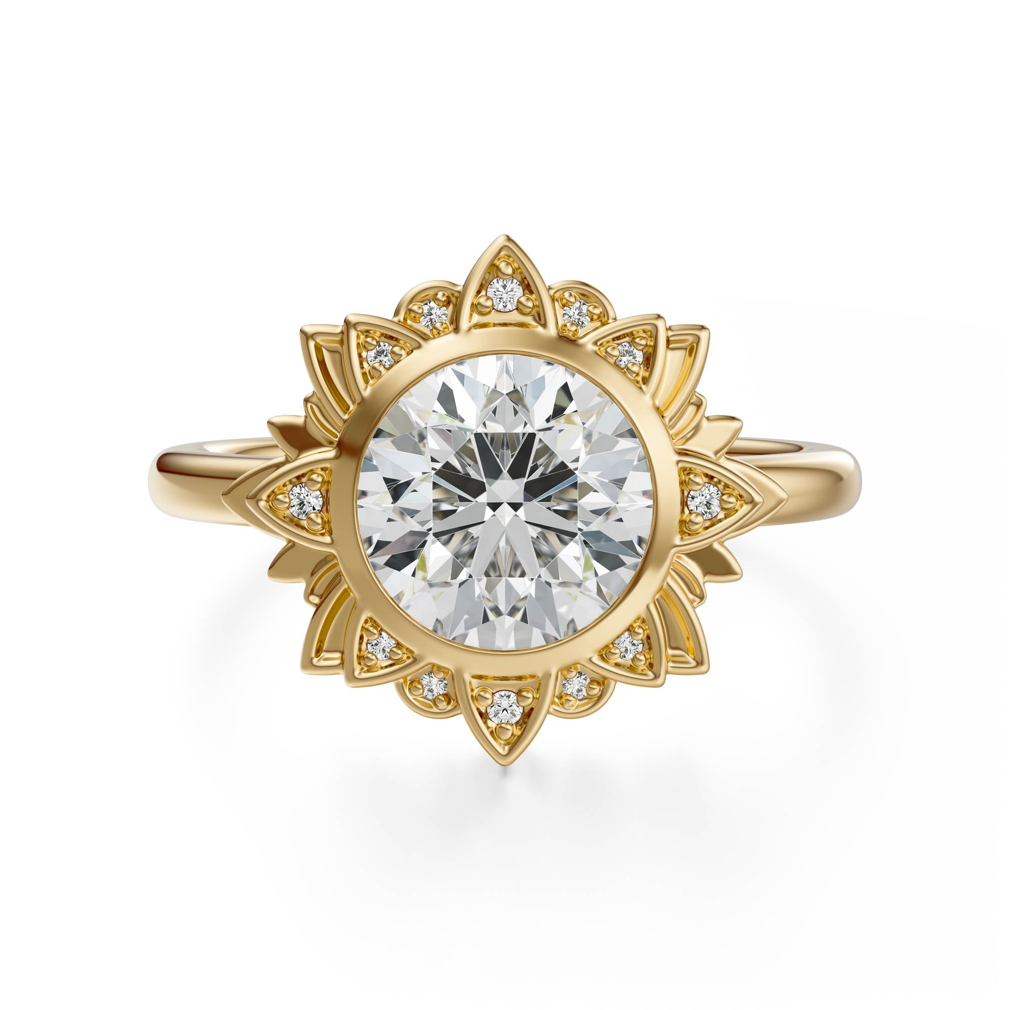 The Lotus Ring | Round - Lavender Creek Gems