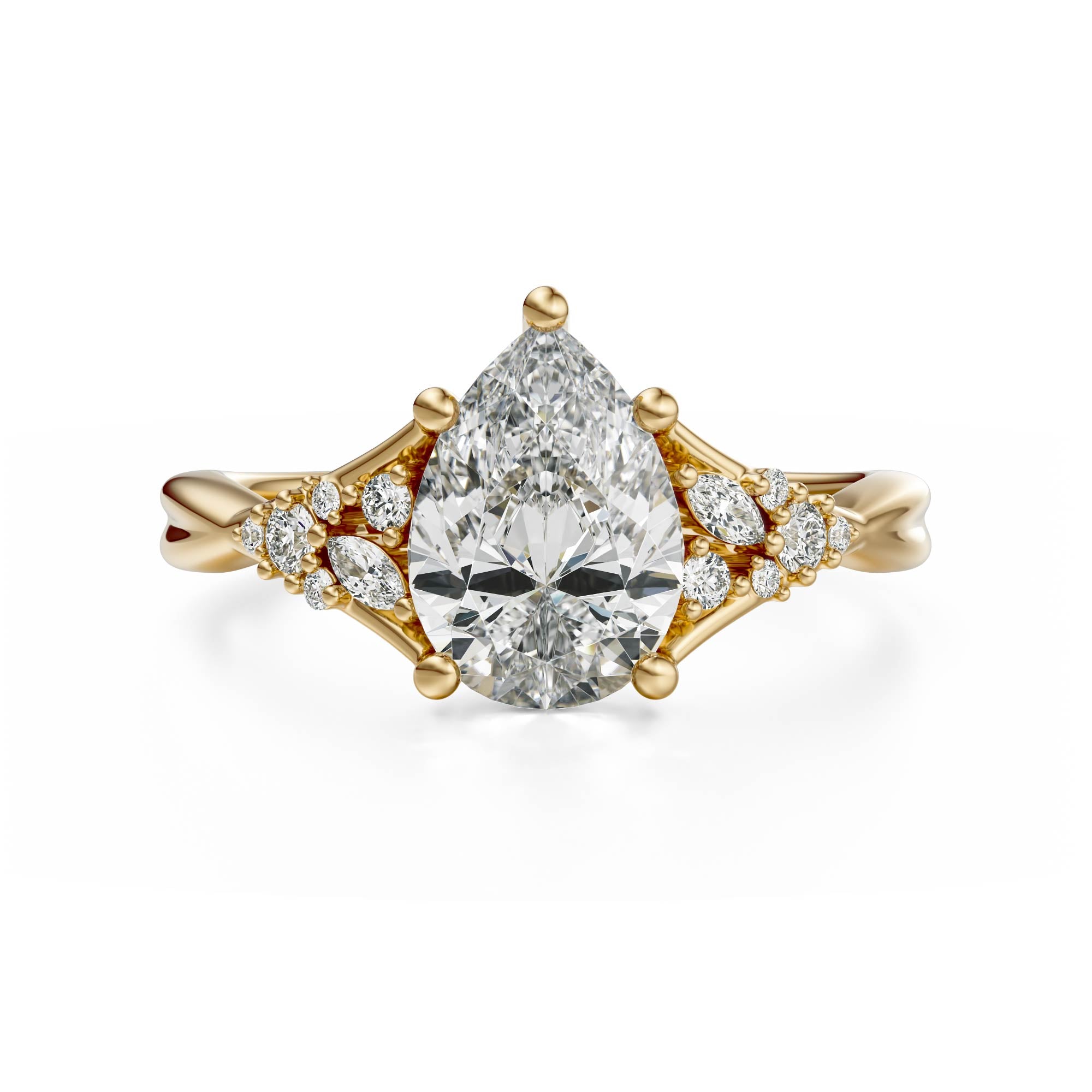 The Lyria Ring | Pear | Setting Only