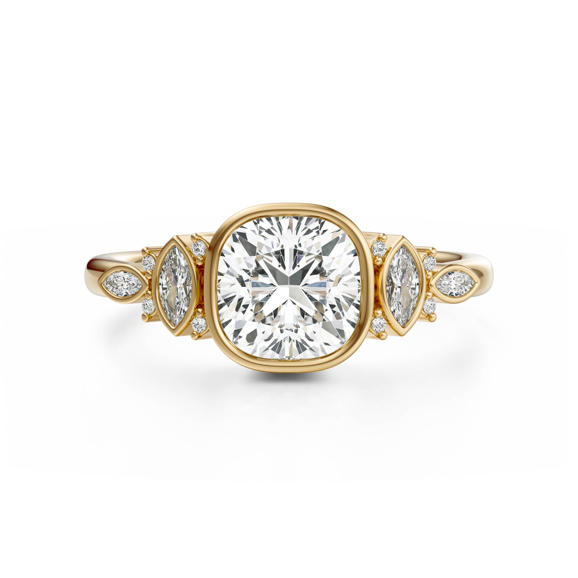 The All Bezel Maeve Ring | Cushion