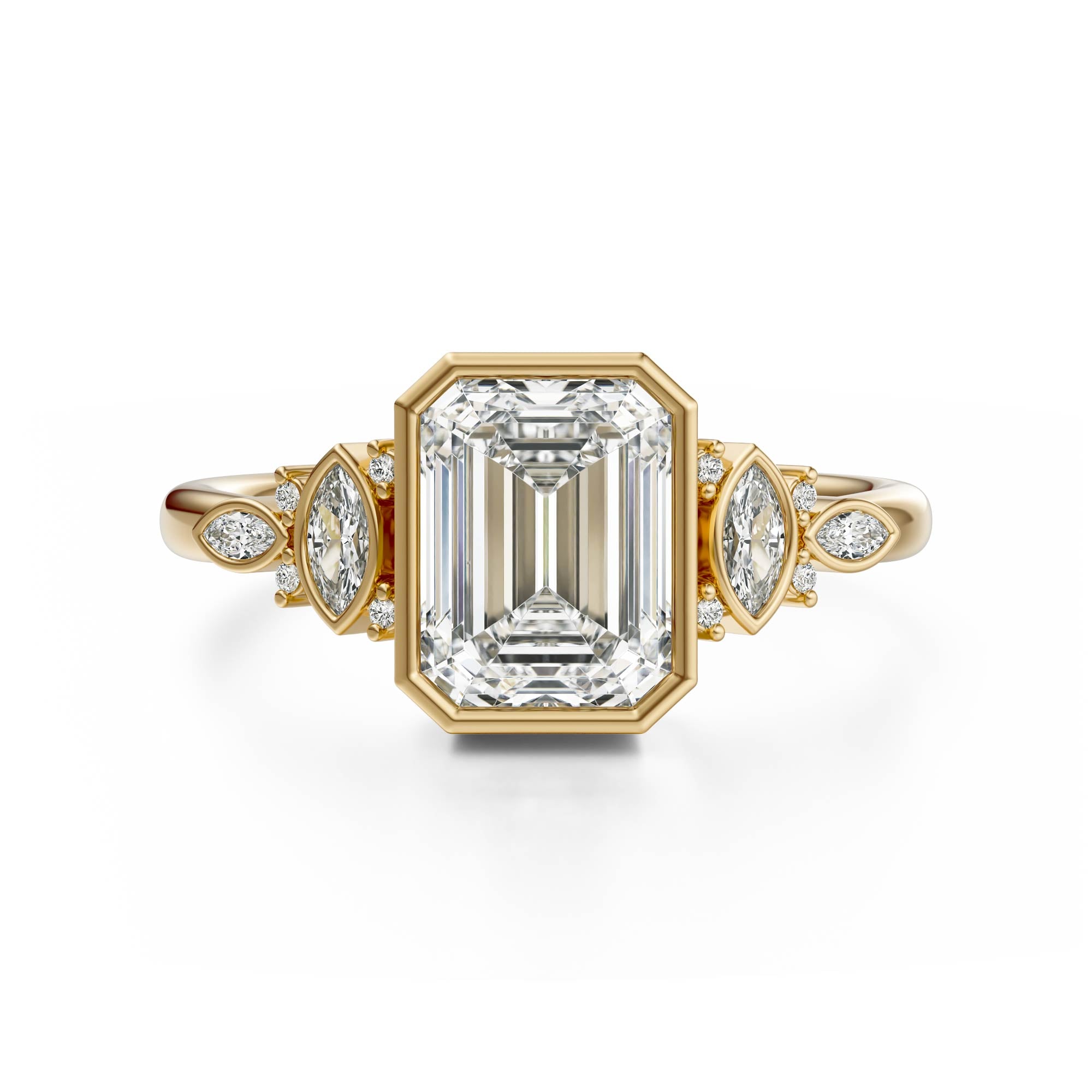 The All Bezel Maeve Ring | Emerald Cut | Setting Only