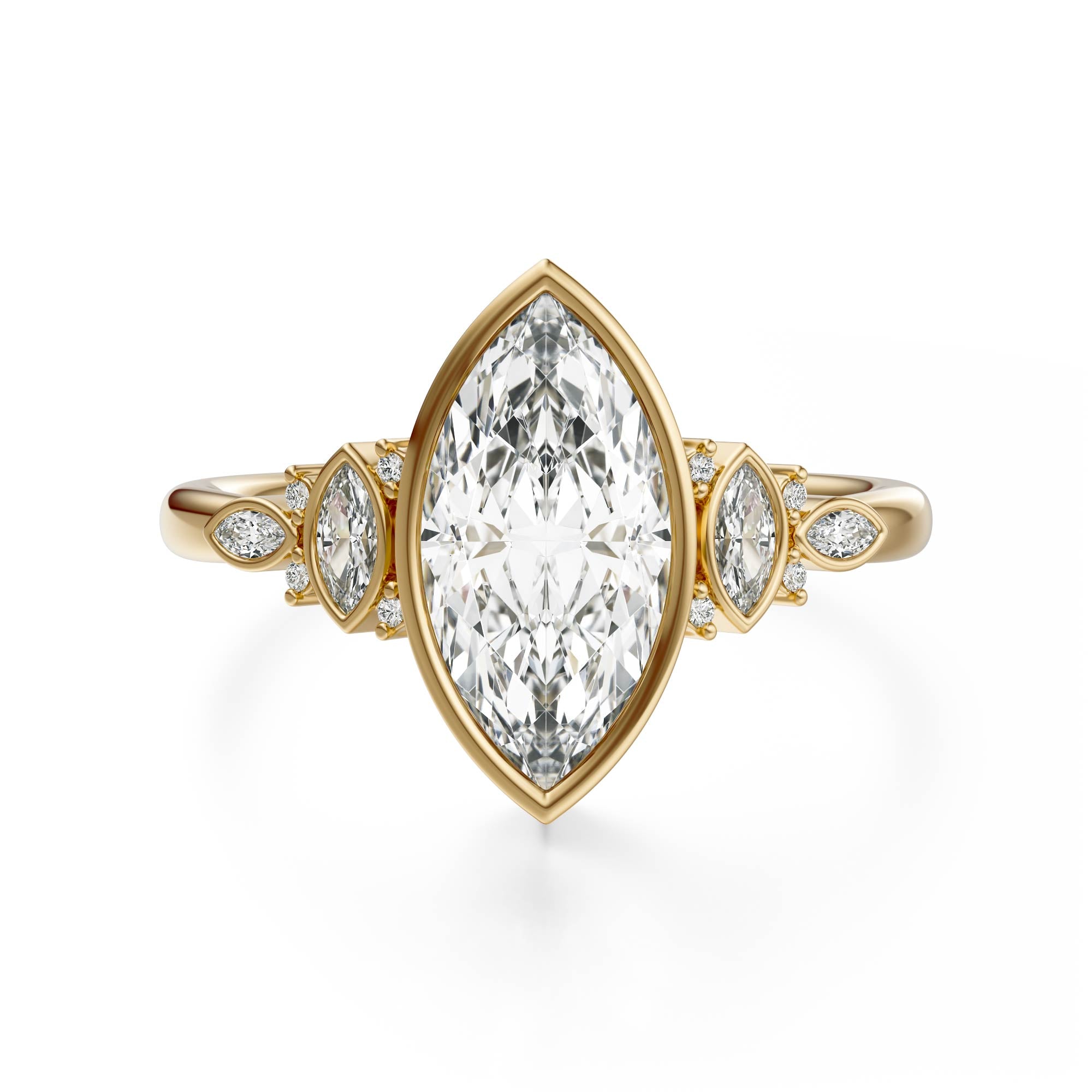 The All Bezel Maeve Ring | Marquise