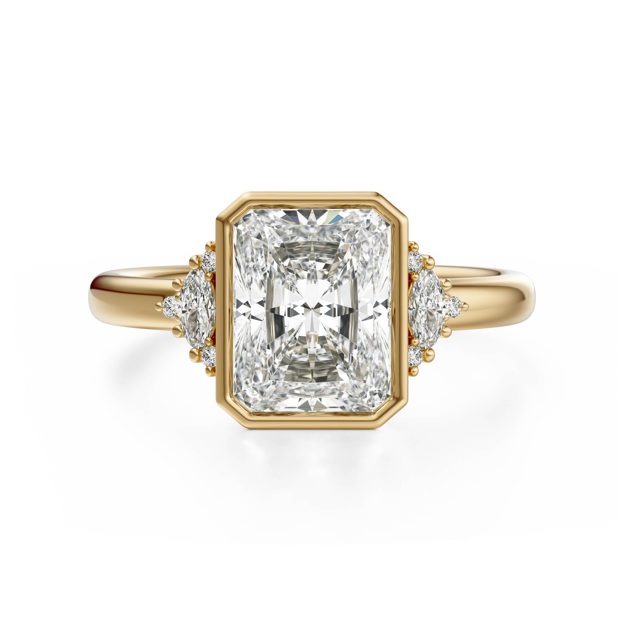 The Bezel Maren Ring | Radiant - Lavender Creek Gems