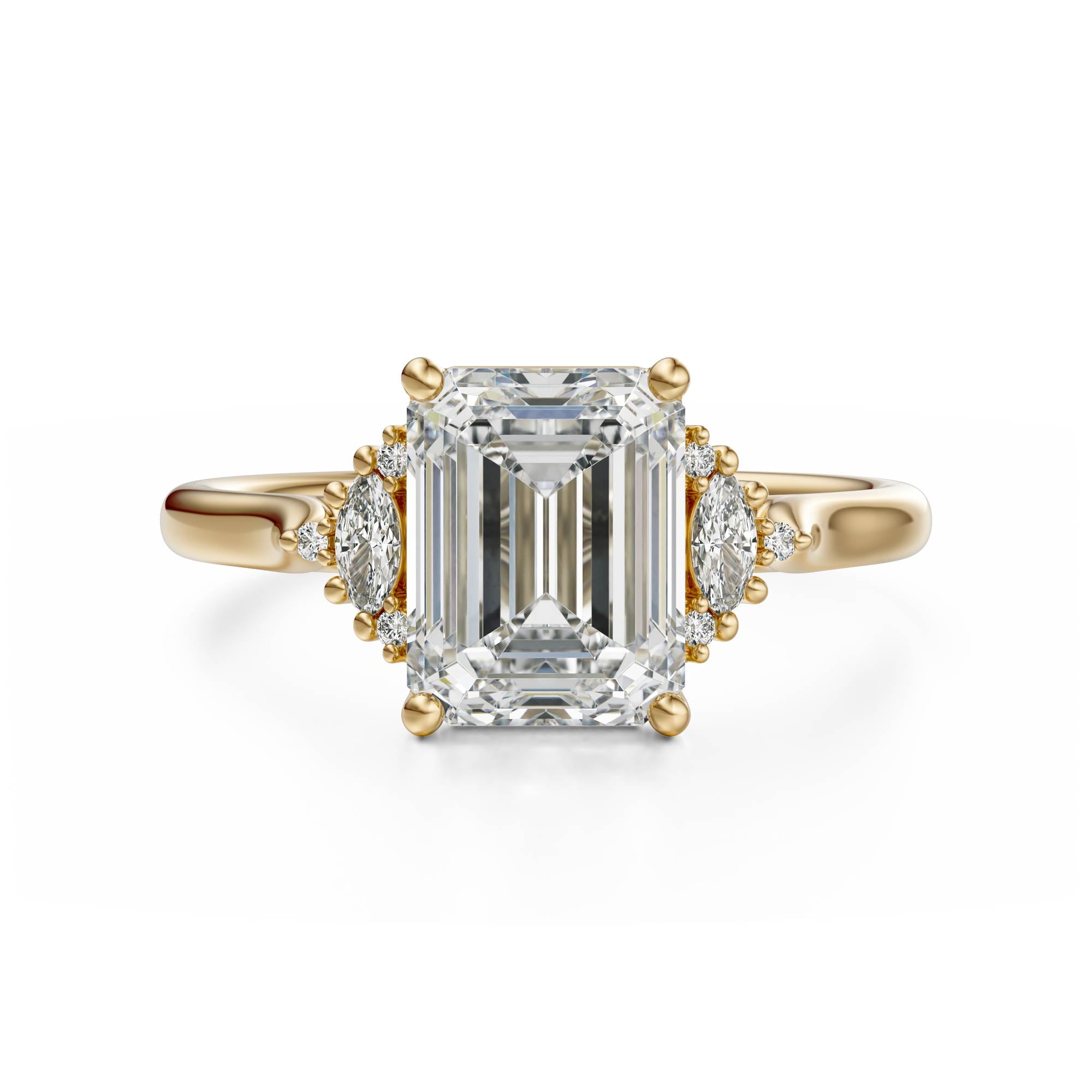 The Maren Ring | Emerald Cut | Setting Only