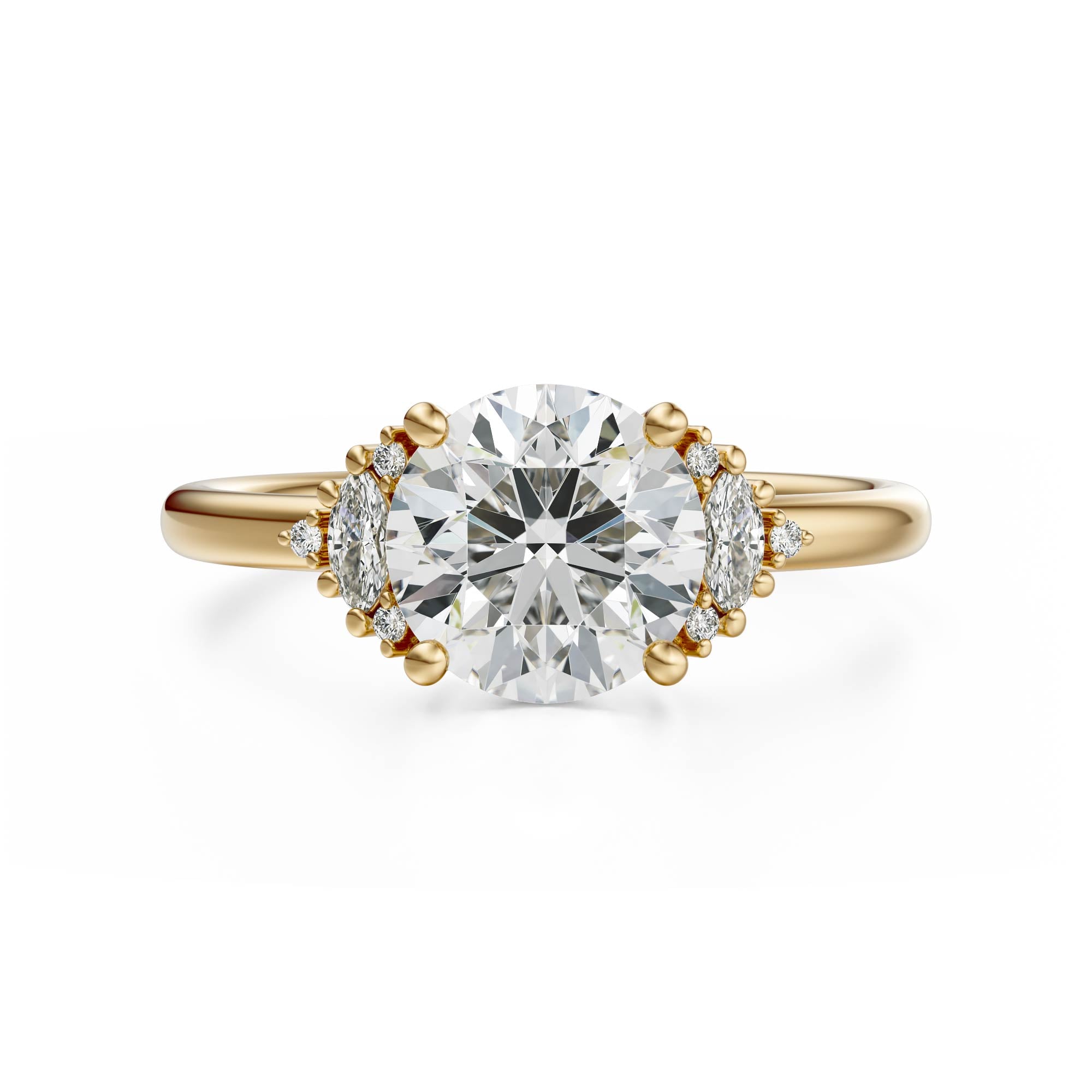 The Low Maren Ring | Round | Setting Only