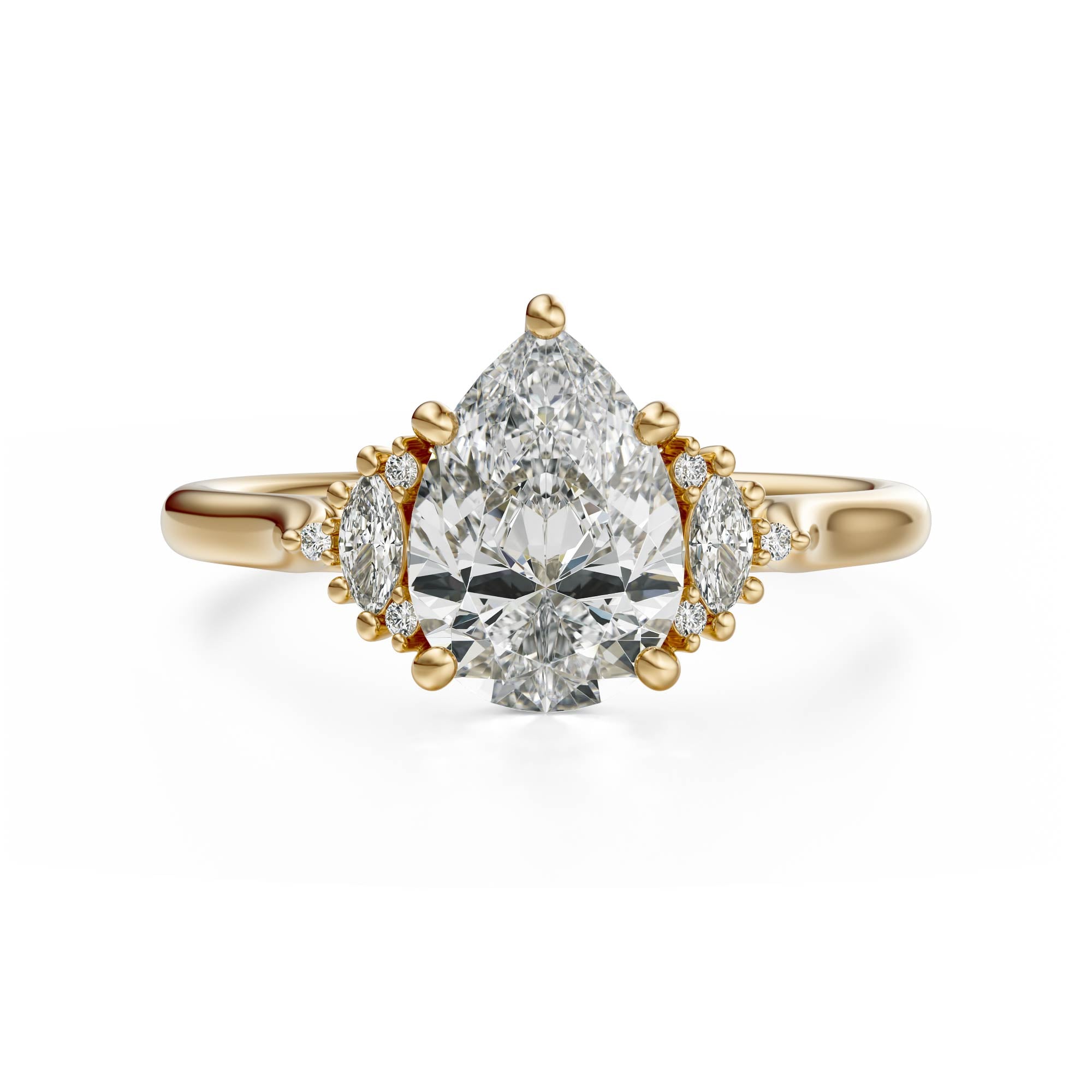 The Maren Ring | Pear | Setting Only