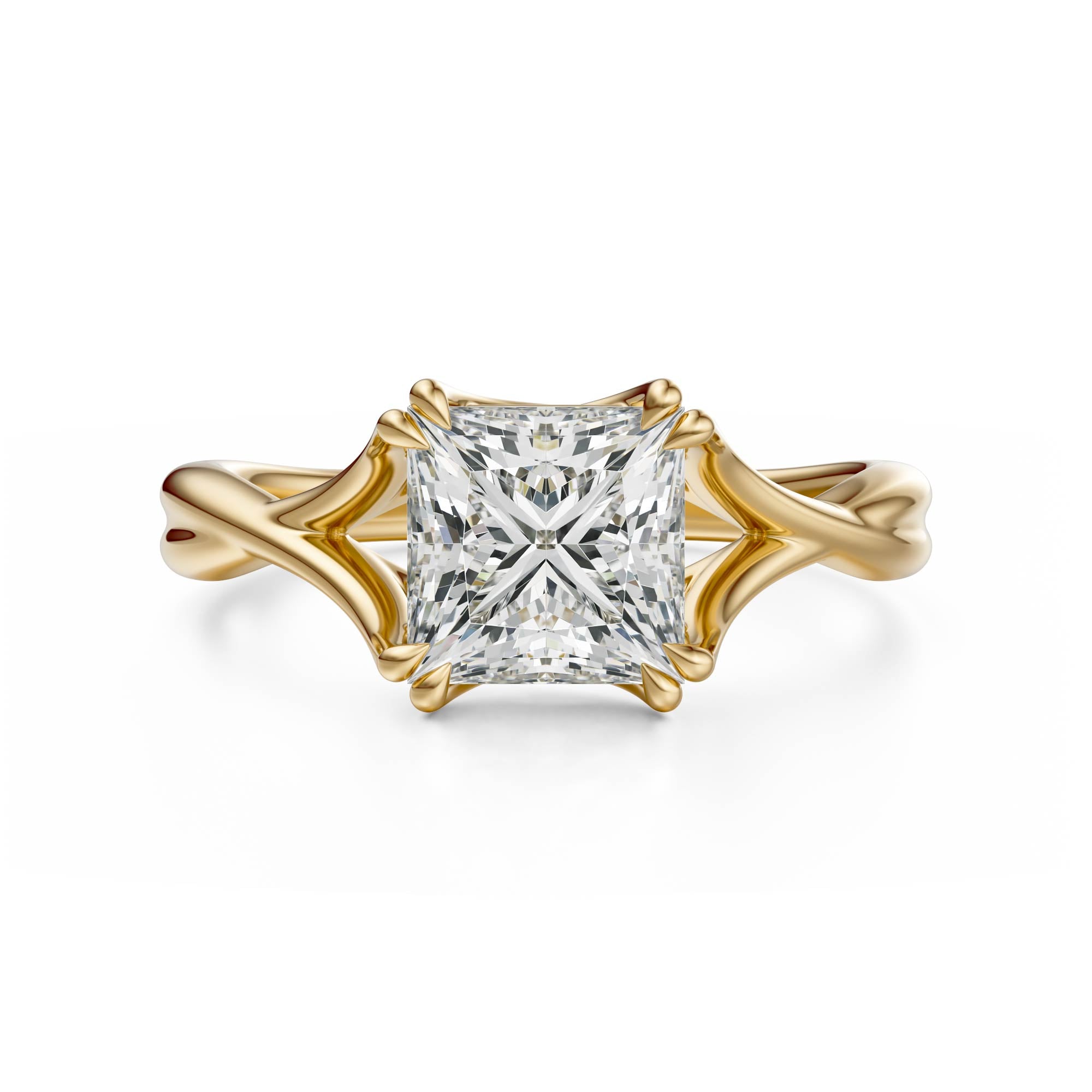 The Entwine Ring | Princess | Setting Only - Lavender Creek Gems