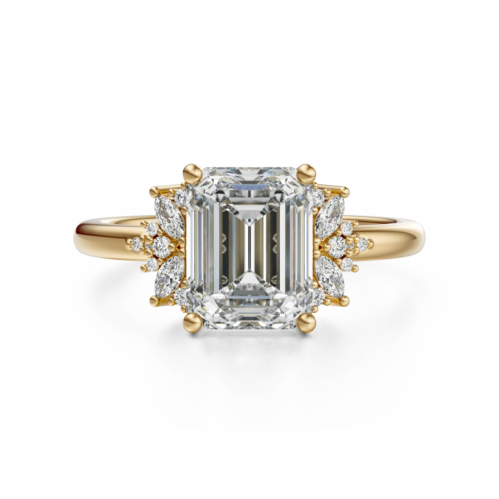 The Reverie Ring | Emerald Cut | Setting Only