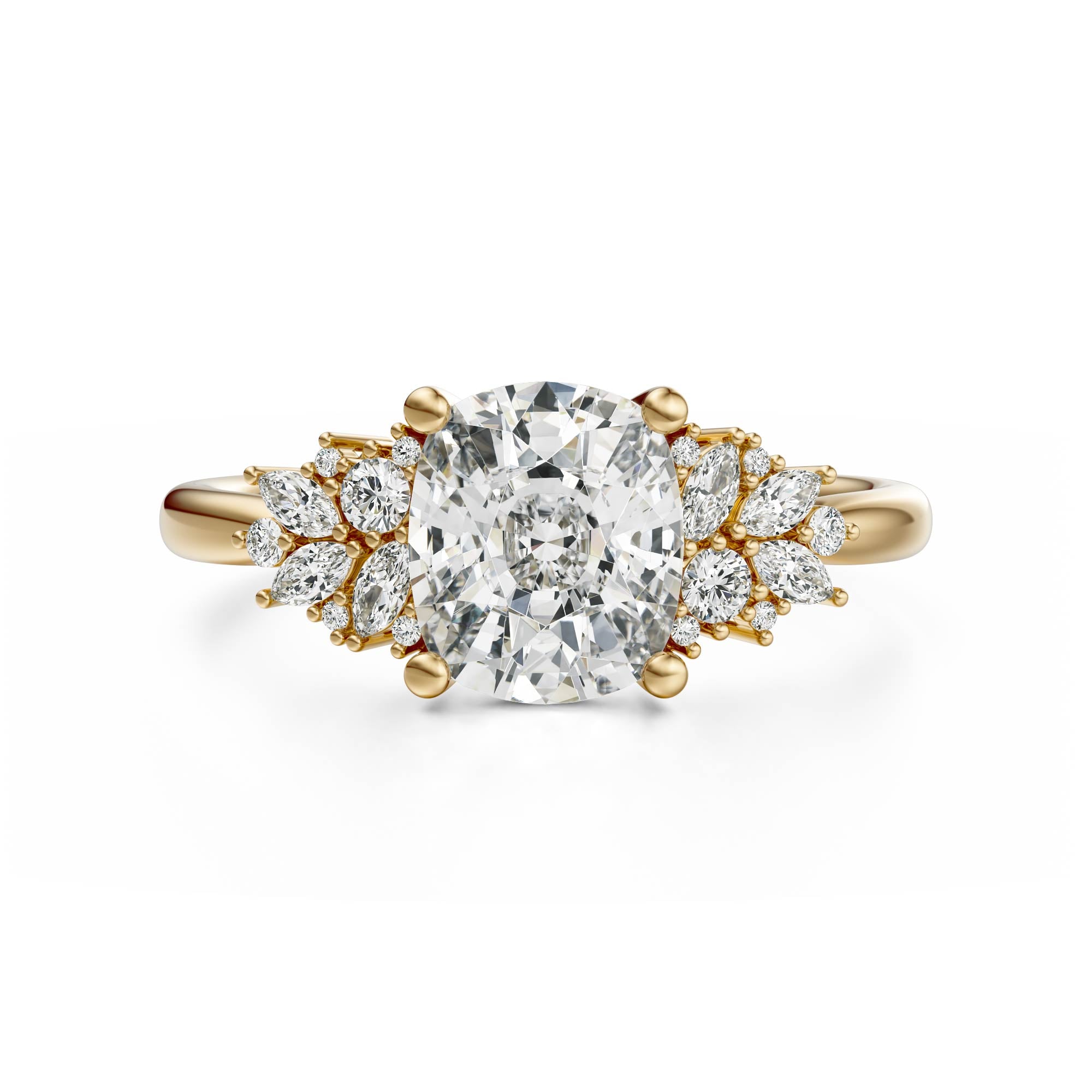 The Rosalie Ring | Elongated Cushion | Setting Only - Lavender Creek Gems