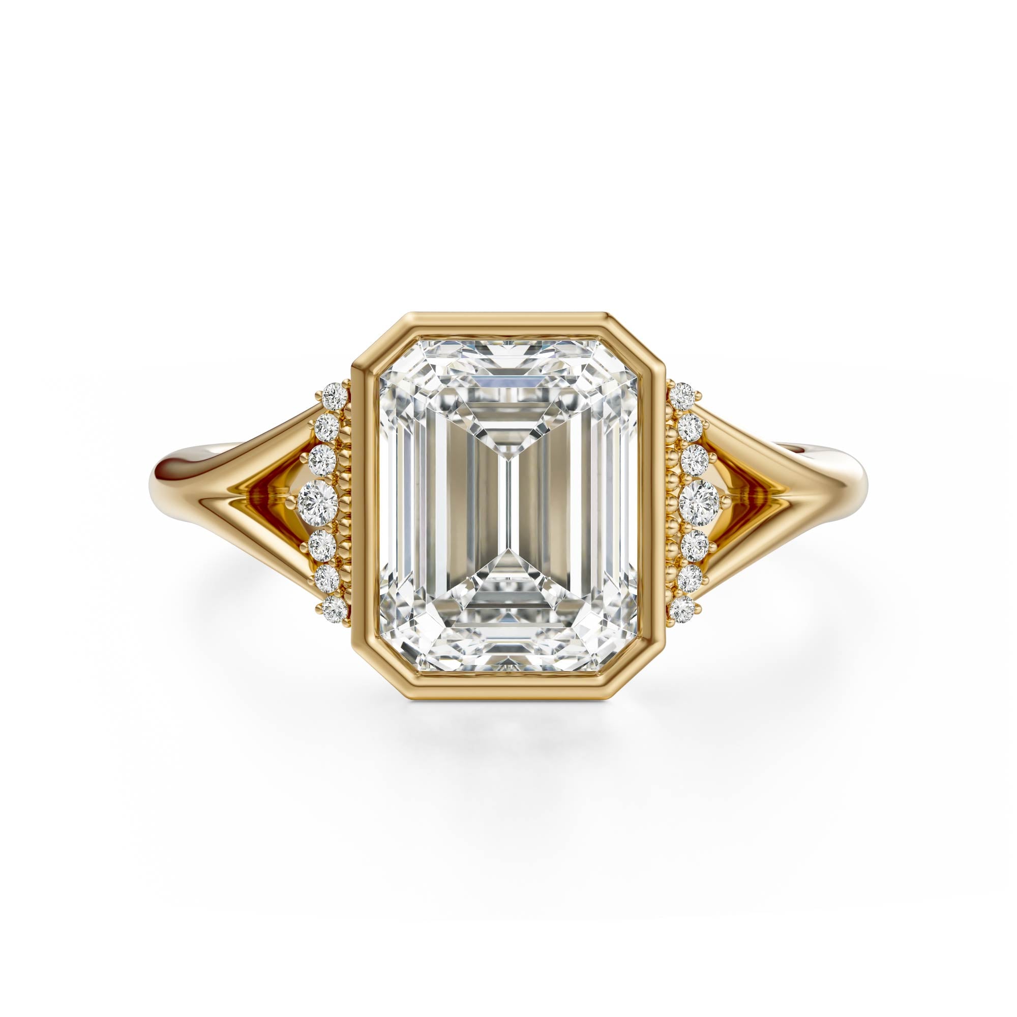 The Bezel Serendipity Ring | Emerald Cut