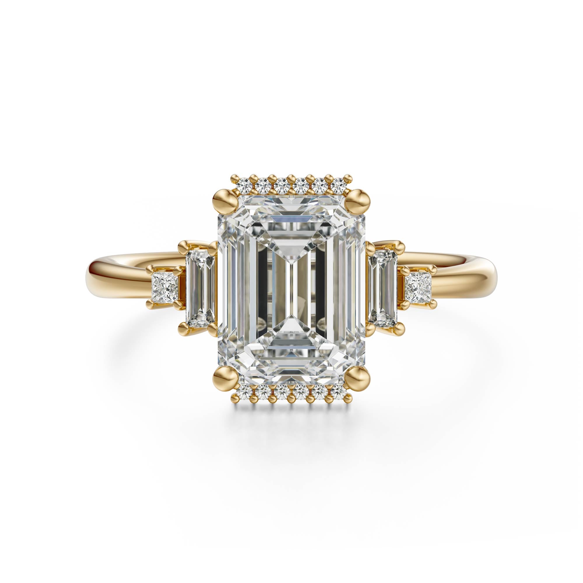 The Sura Ring | Emerald Cut | Setting Only