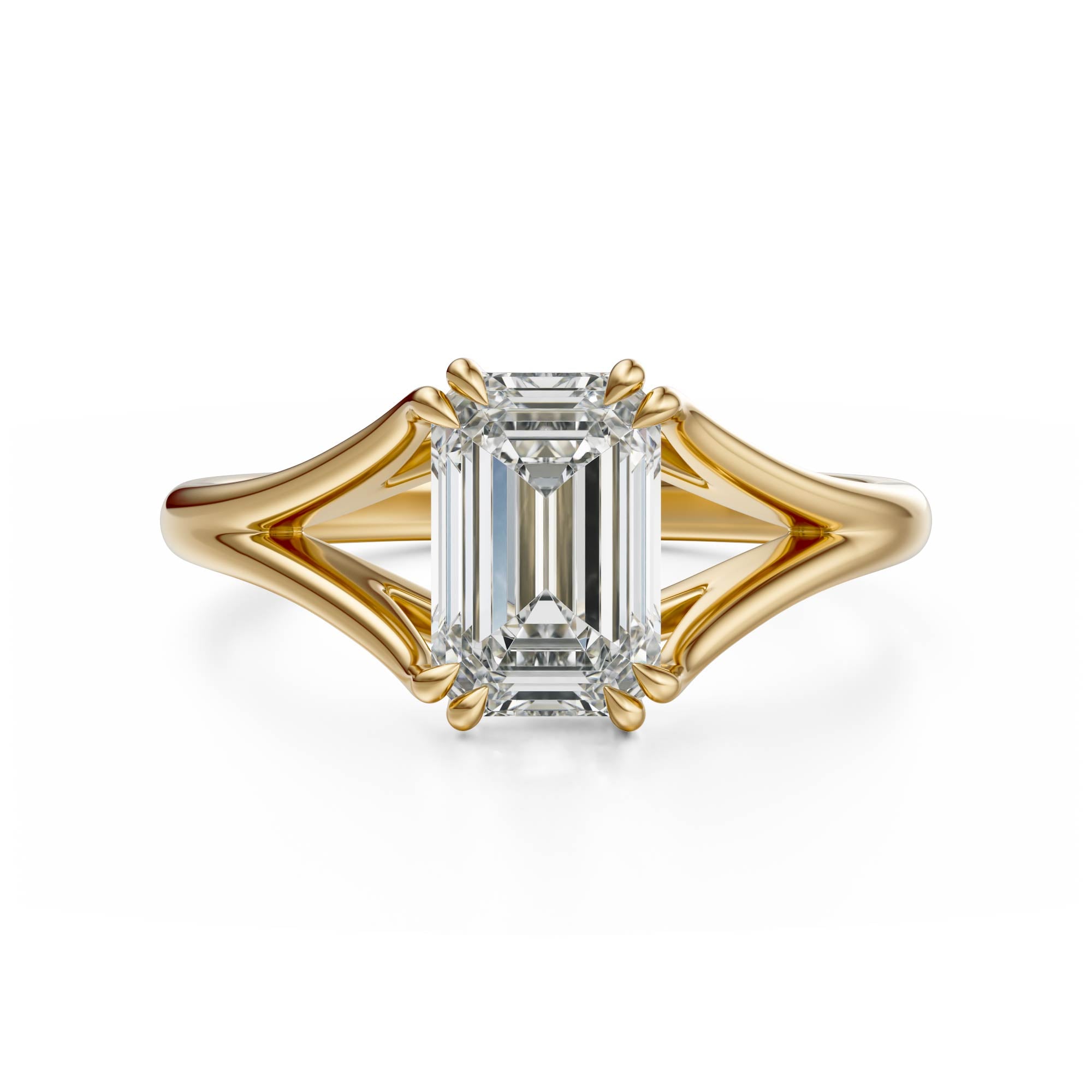 The Weaver Ring | Emerald Cut | Setting Only - Lavender Creek Gems