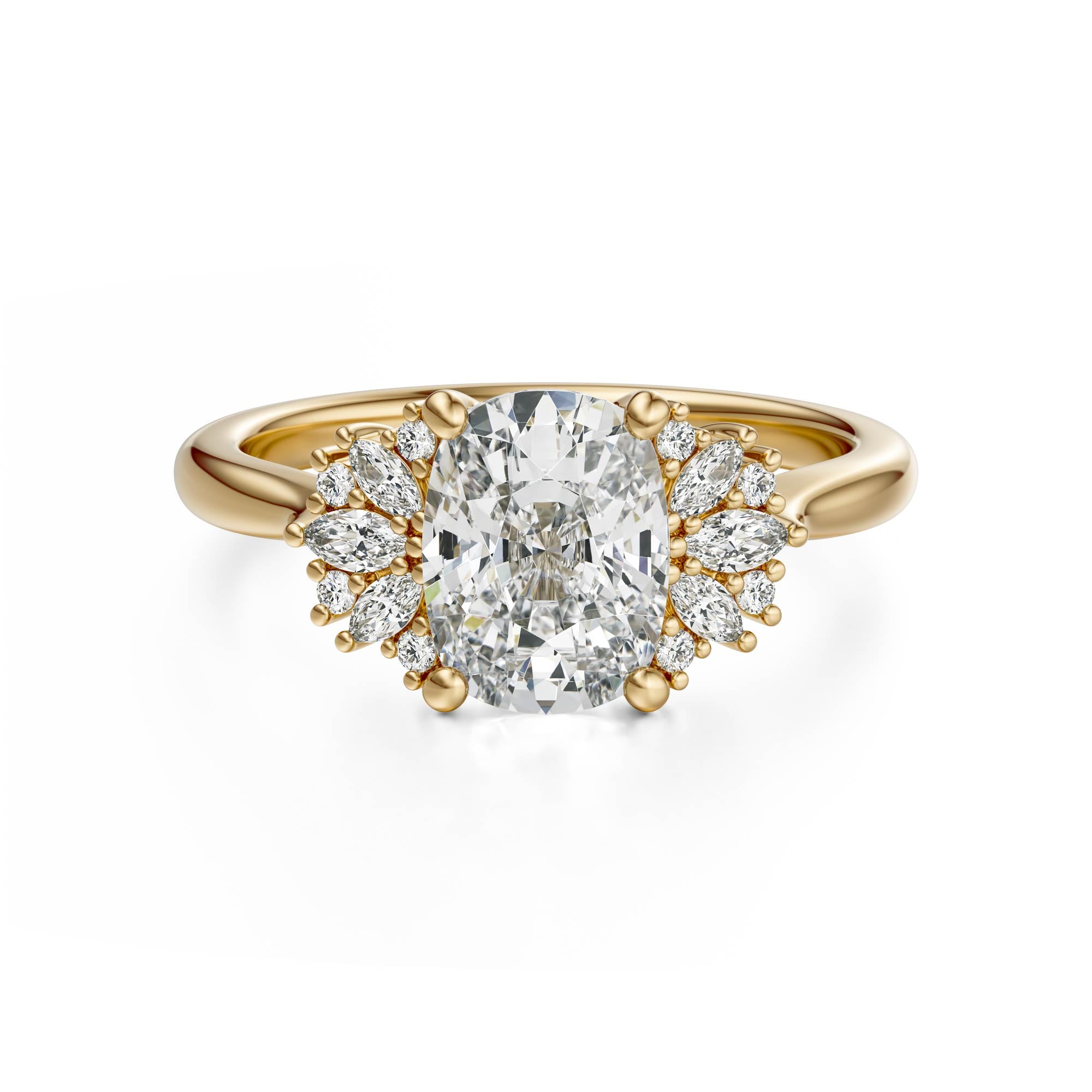 The Ambrosia Ring | Elongated Cushion - Lavender Creek Gems