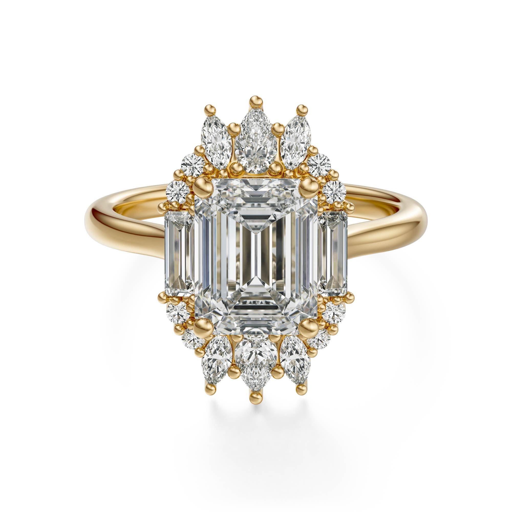 The Georgia Ring | Emerald Cut | Setting Only