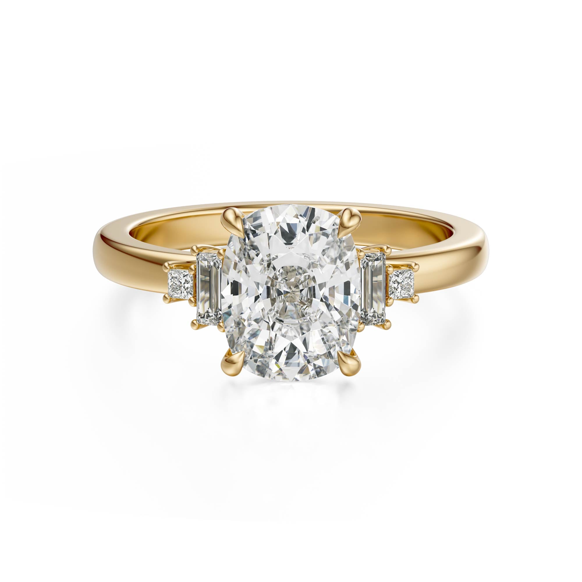 The Elevated Mira Ring | Elongated Cushion | Setting Only