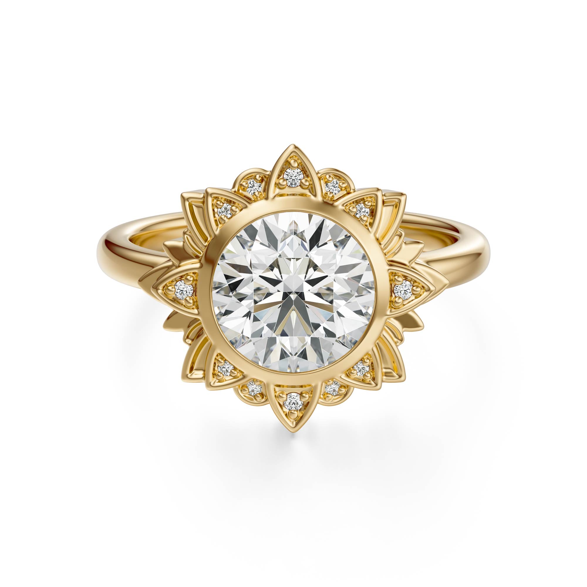 The Lotus Ring | Round - Lavender Creek Gems