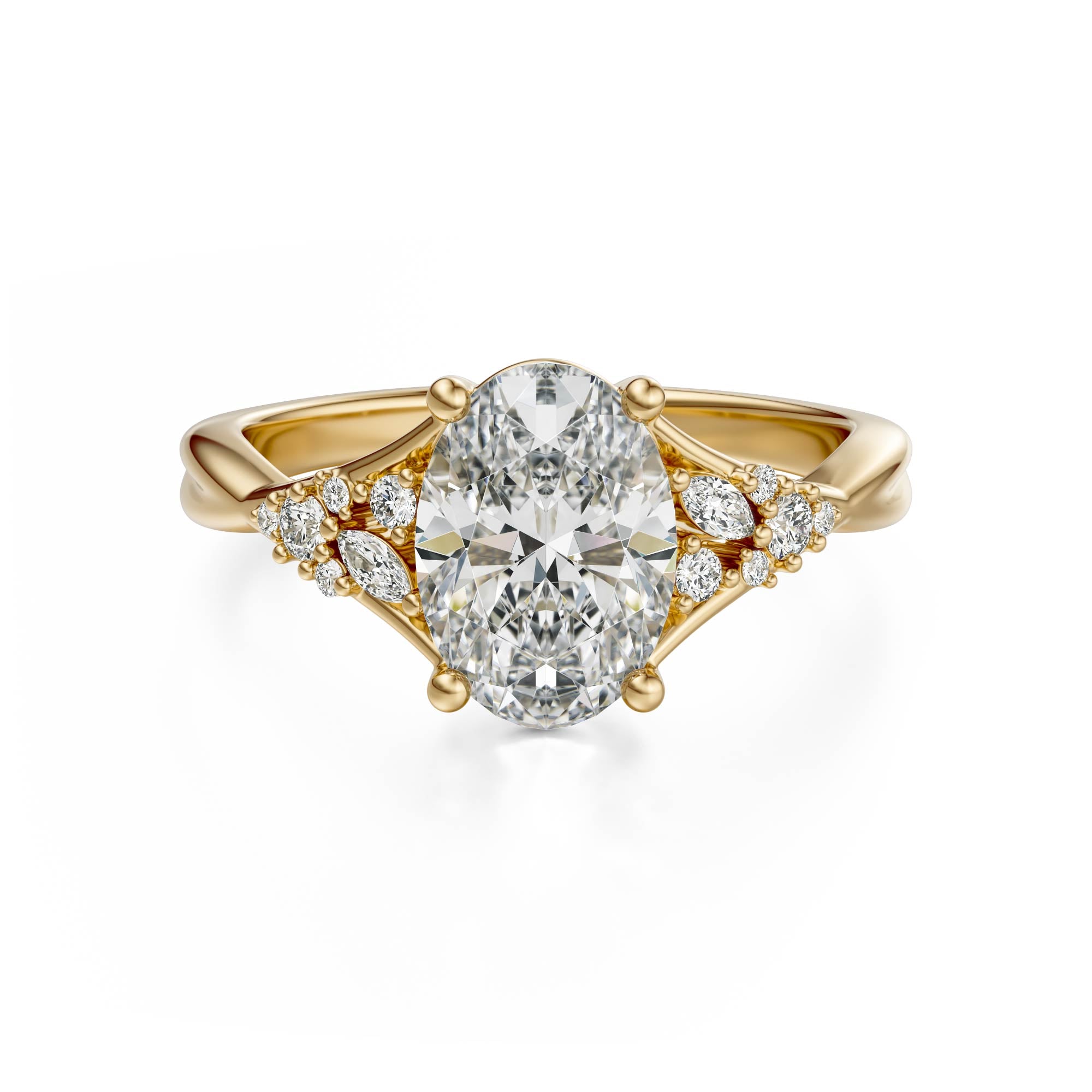 The Lyria Ring | Oval | Setting Only