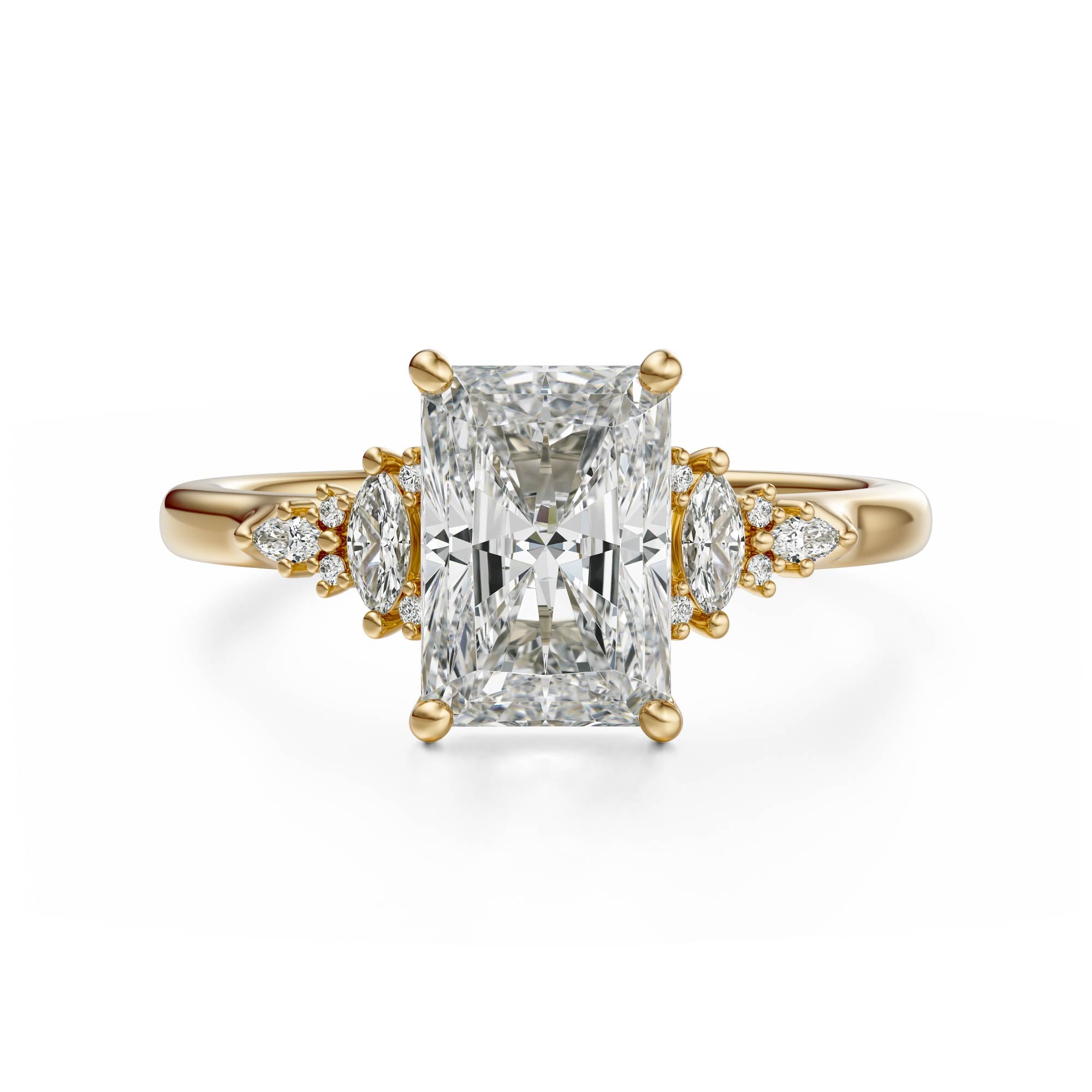 The Maeve Ring | Radiant | Setting Only - Lavender Creek Gems