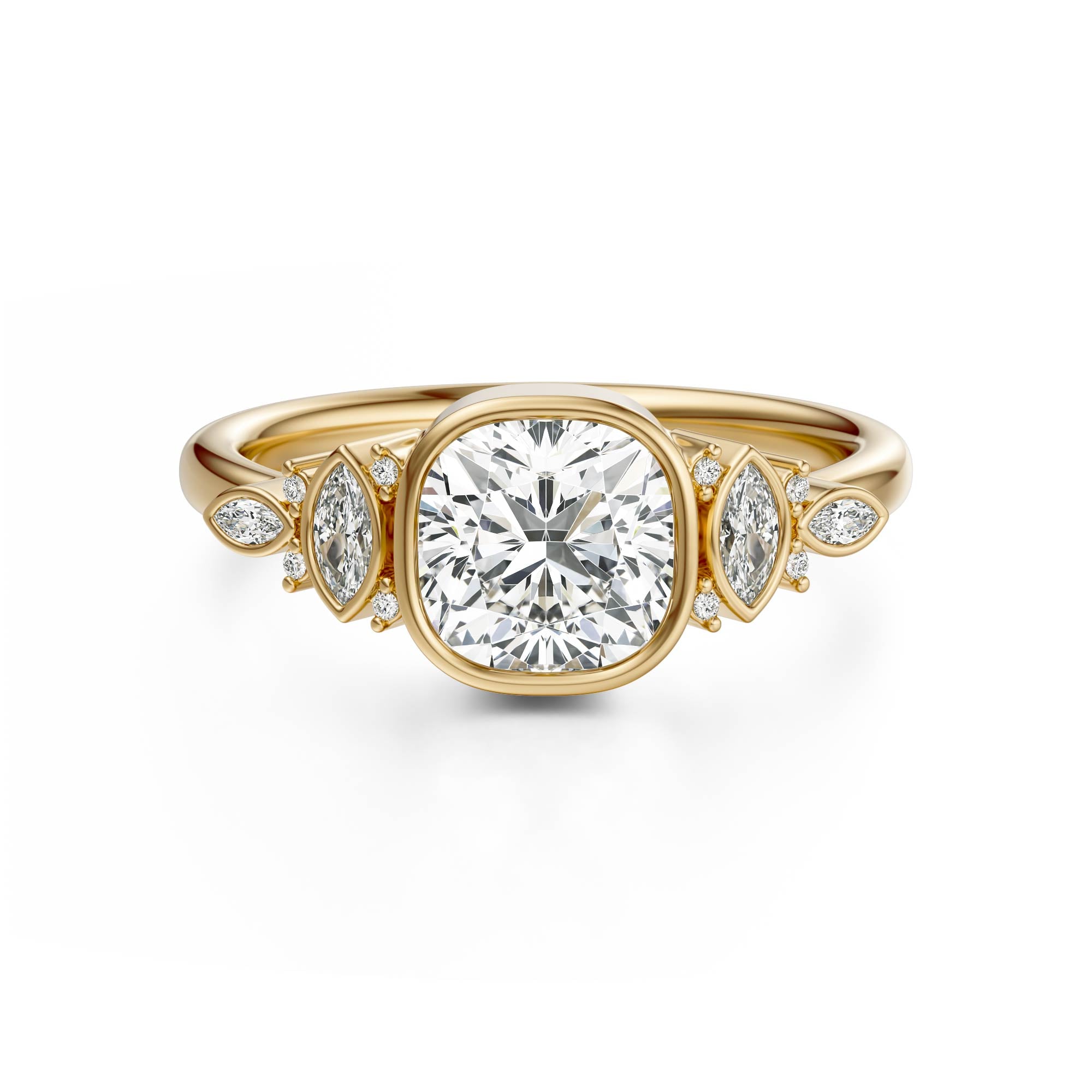The All Bezel Maeve Ring | Cushion