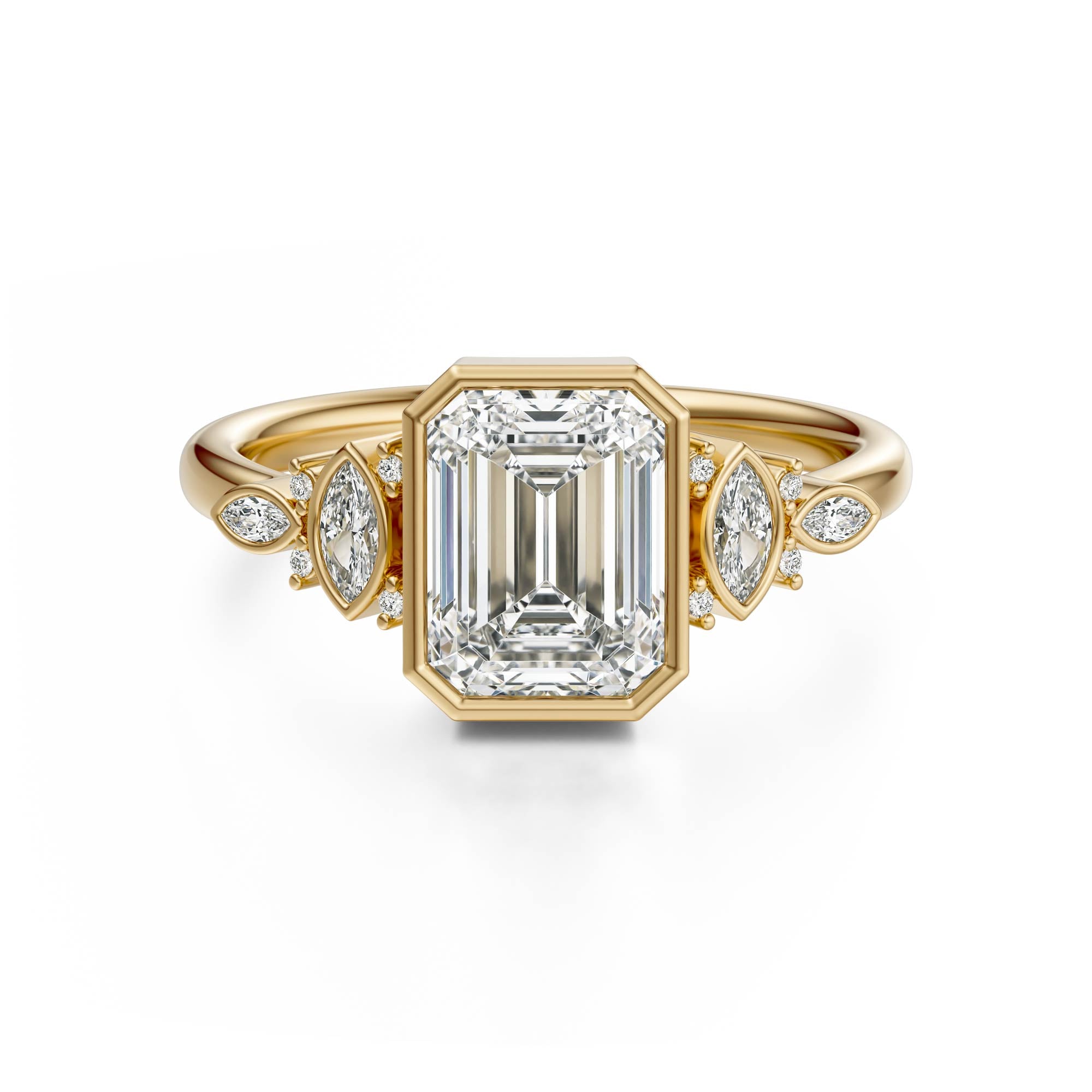 The All Bezel Maeve Ring | Emerald Cut