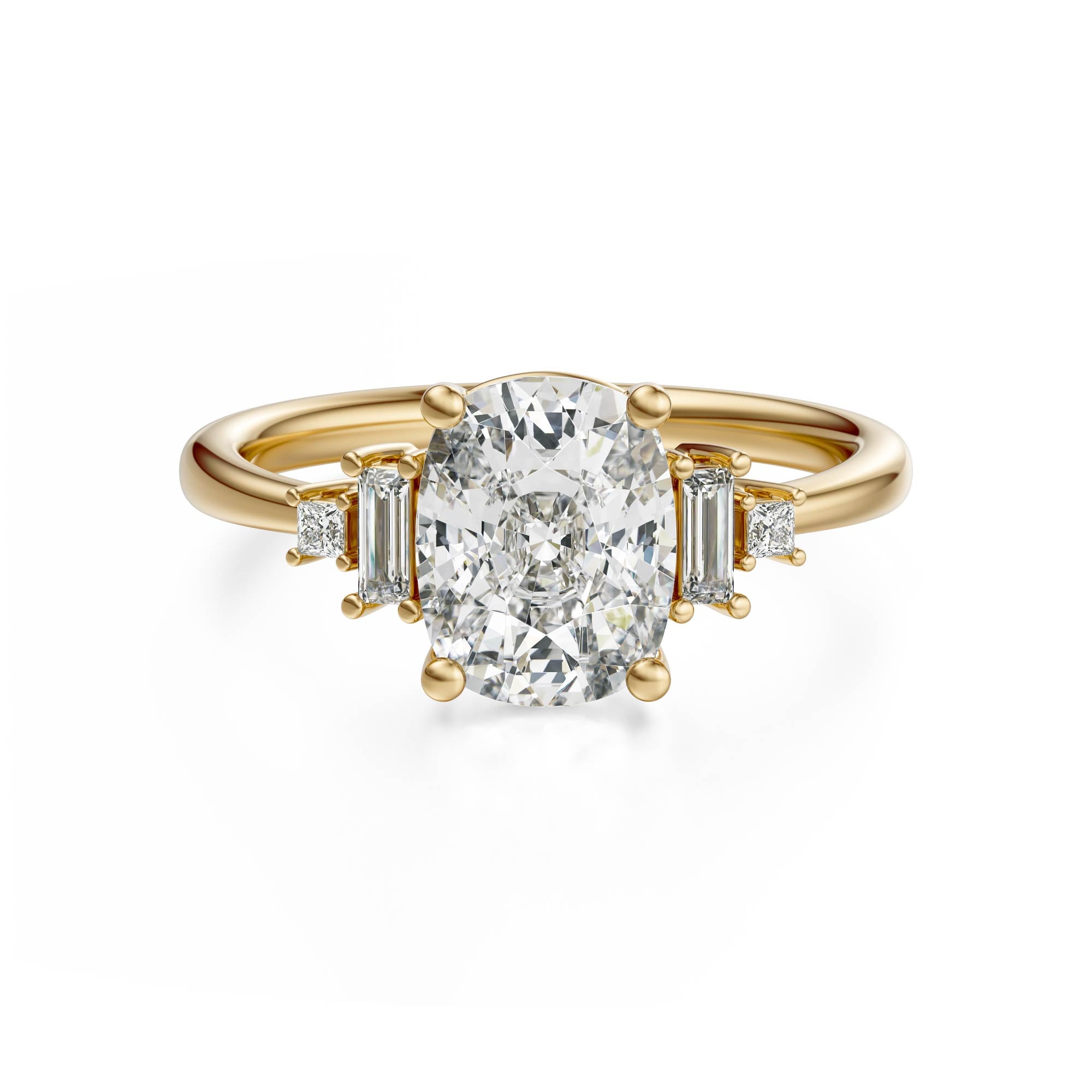The Mira Ring | Elongated Cushion | Setting Only - Lavender Creek Gems