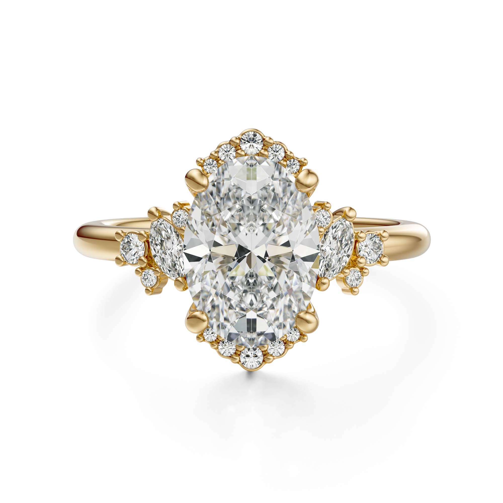 The Naevia Ring | Oval | Setting Only