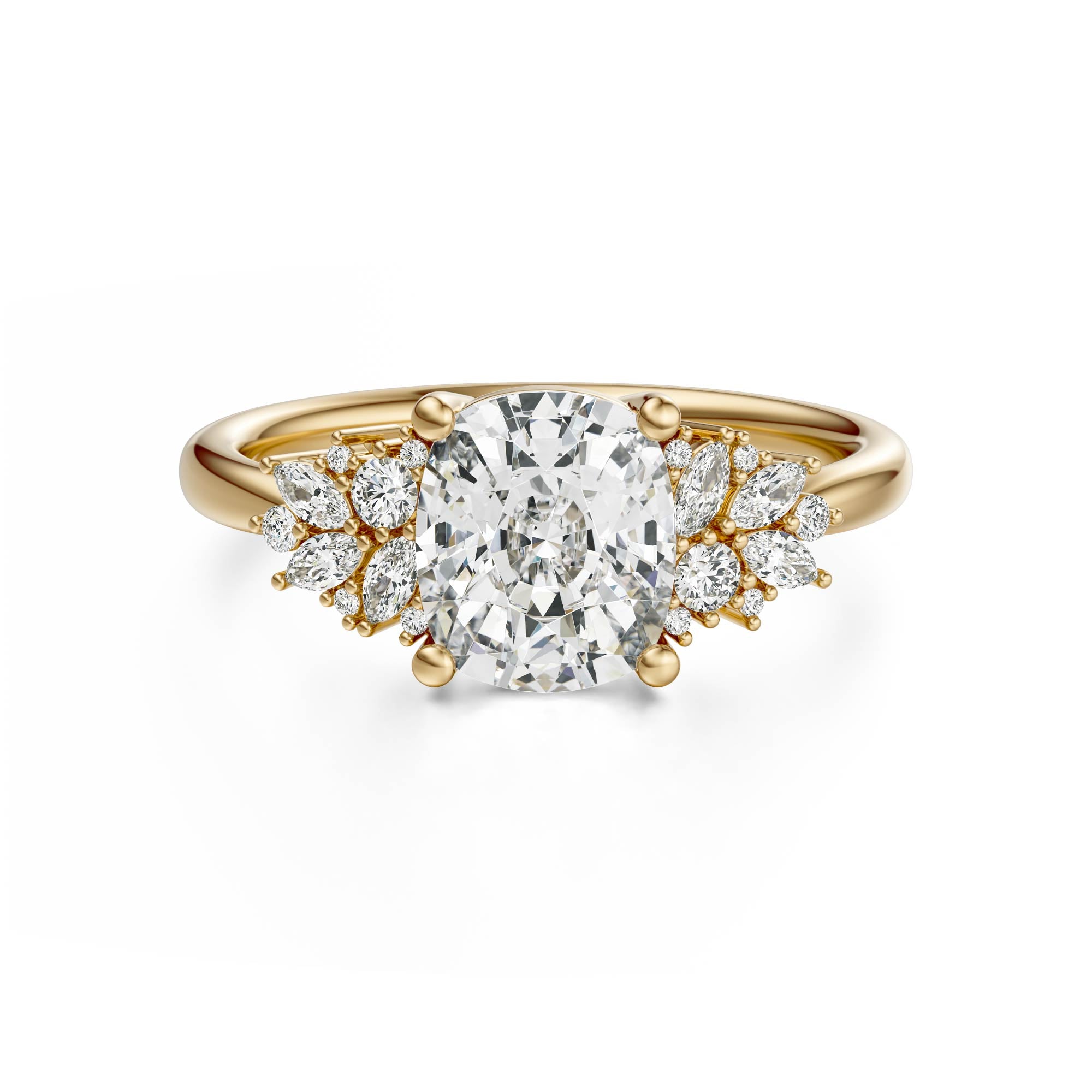 The Rosalie Ring | Elongated Cushion | Setting Only - Lavender Creek Gems
