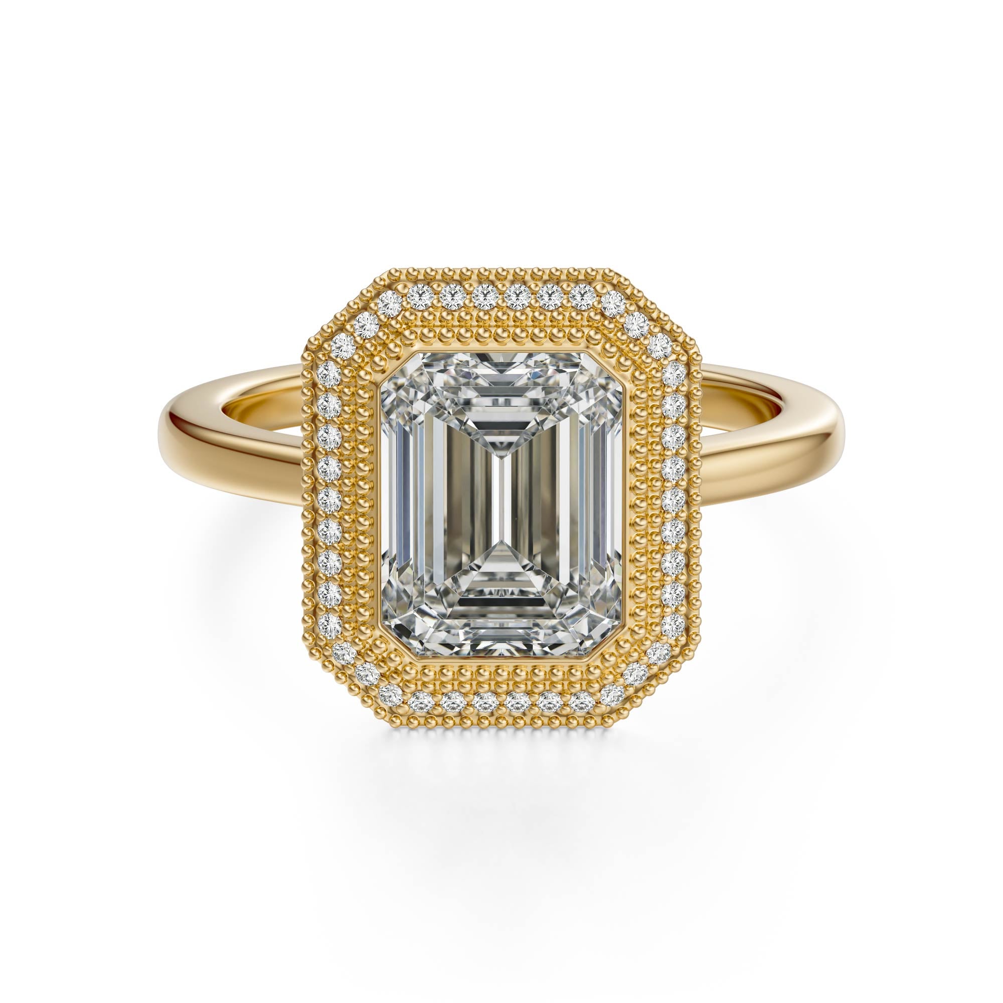 The Satine Ring | Emerald Cut | Setting Only