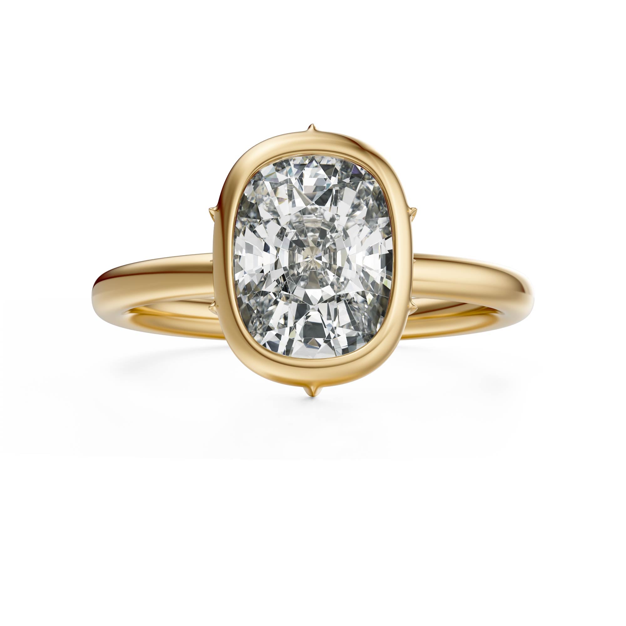 The Bezel Secret Garden Ring | Elongated Cushion | Setting Only