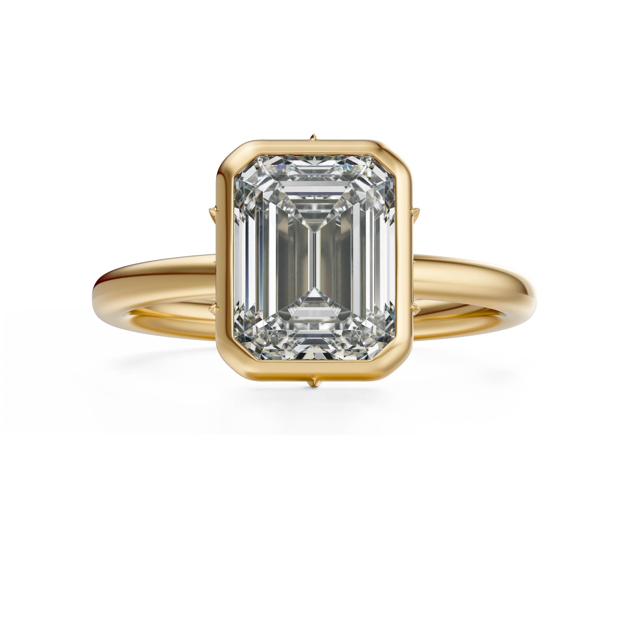 The Bezel Secret Garden Ring | Emerald Cut | Setting Only