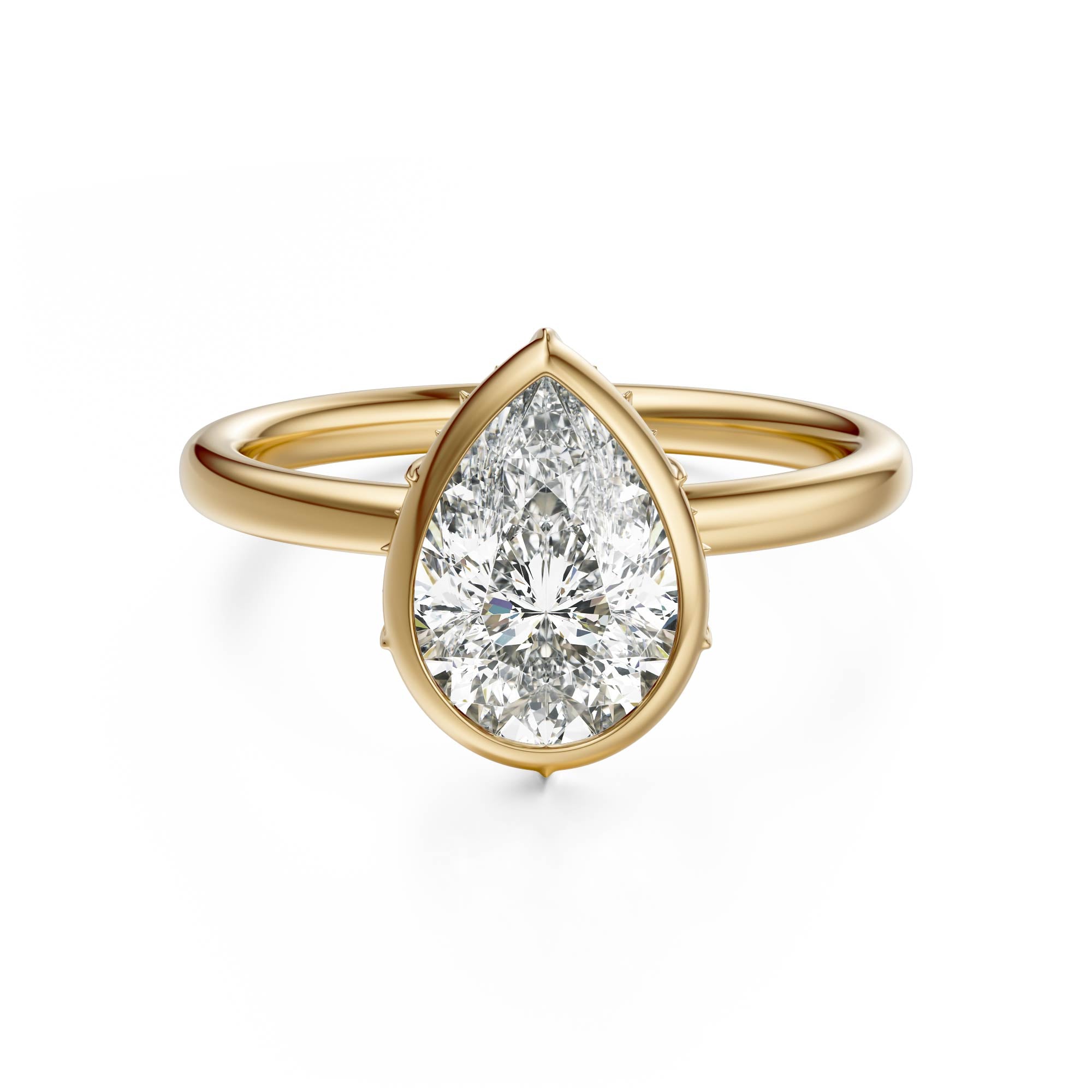 The Bezel Secret Garden Ring | Pear | Setting Only