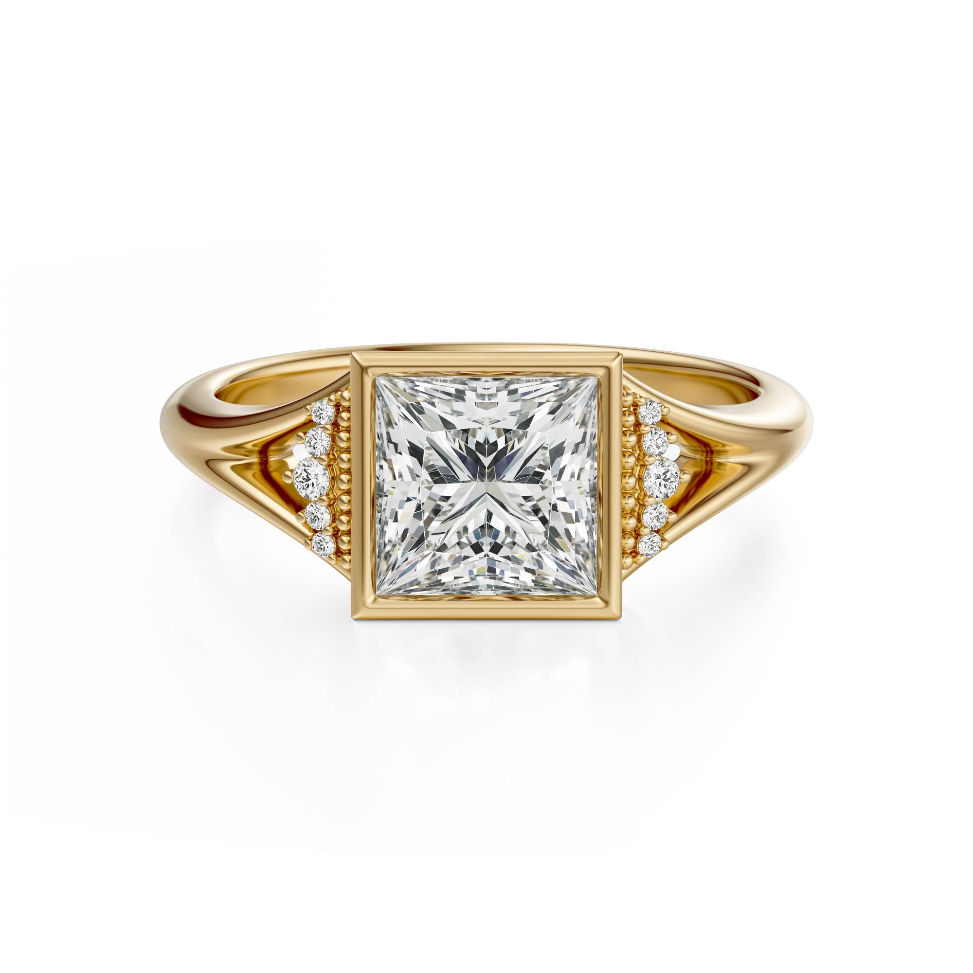 The Bezel Serendipity Ring | Princess - Lavender Creek Gems