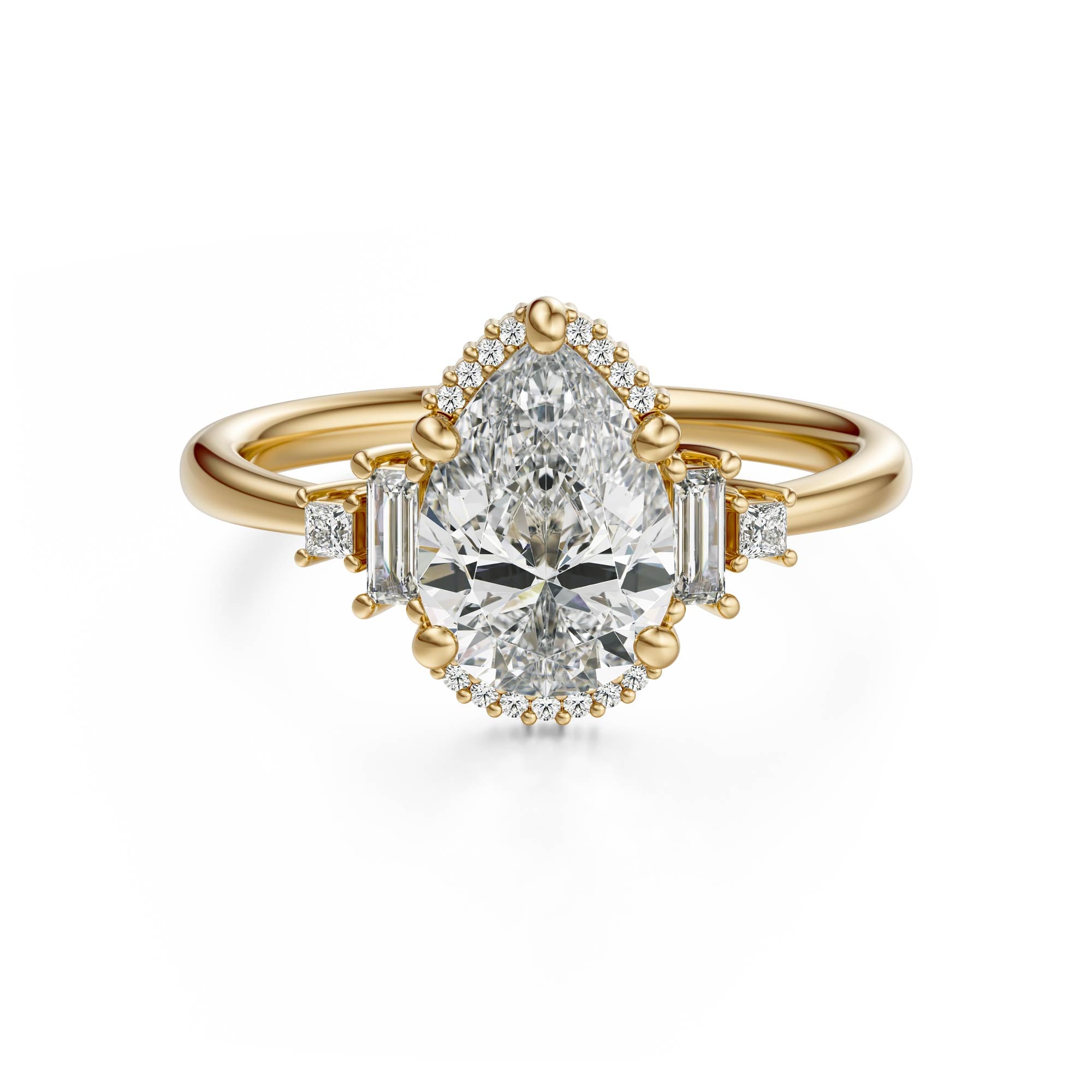 The Sura Ring | Pear | Setting Only