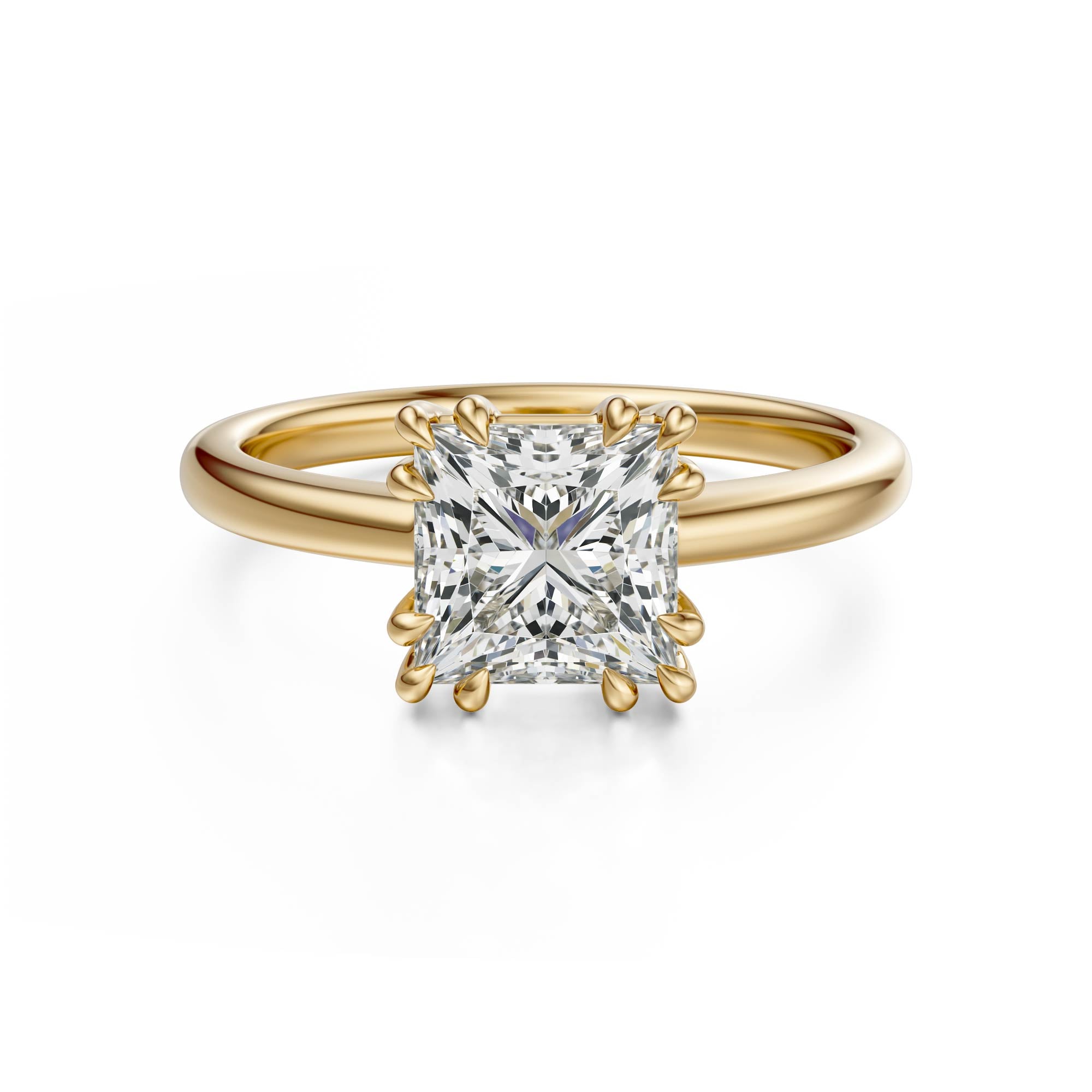 The Thalassa Ring | Princess | Setting Only - Lavender Creek Gems