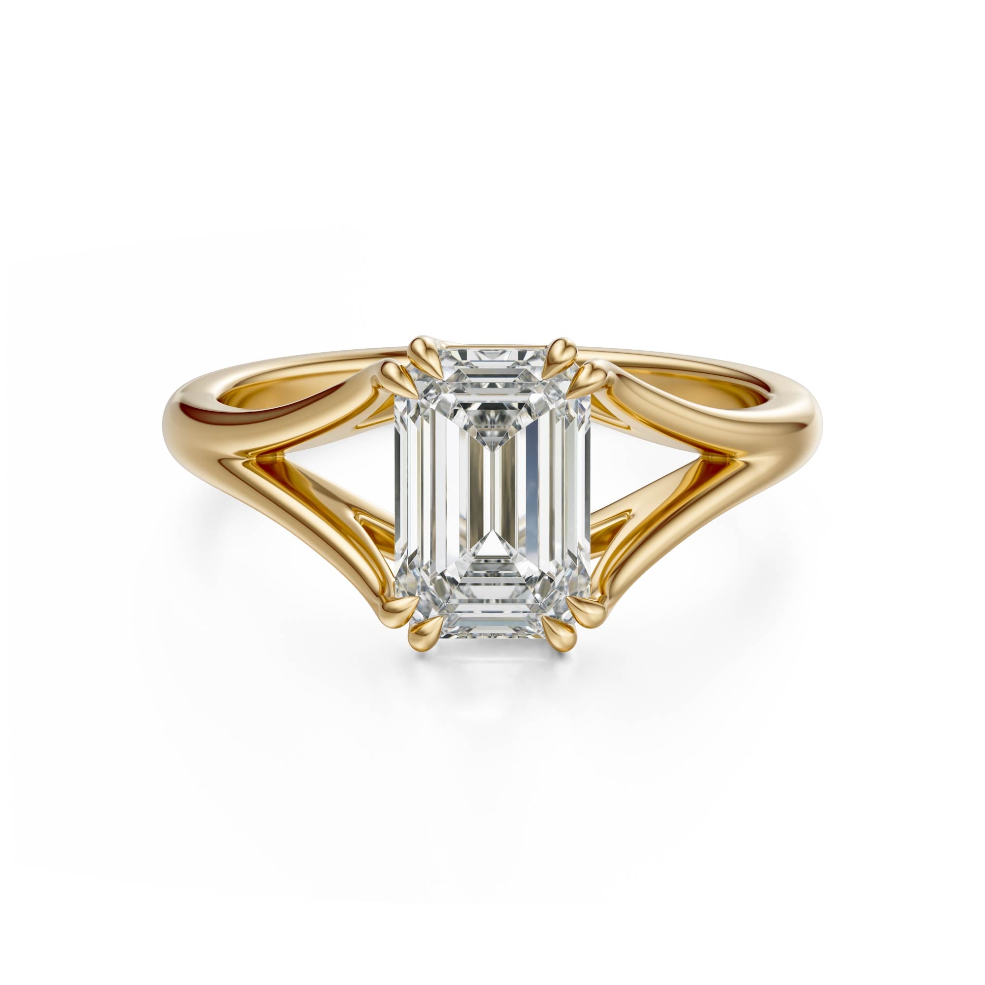 The Weaver Ring | Emerald Cut | Setting Only - Lavender Creek Gems