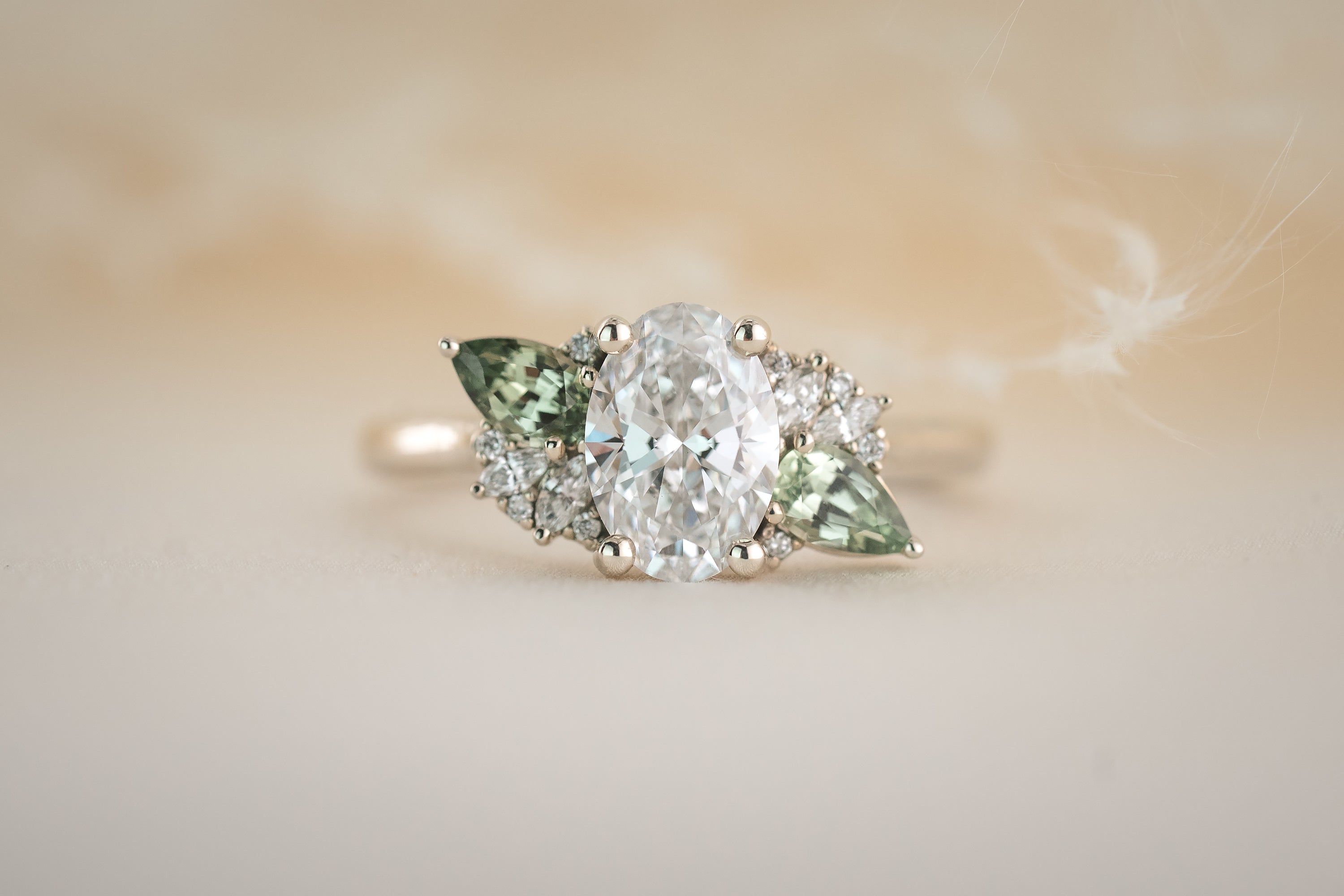 The Fleur 1.22 CT Oval Diamond Ring - Lavender Creek Gems