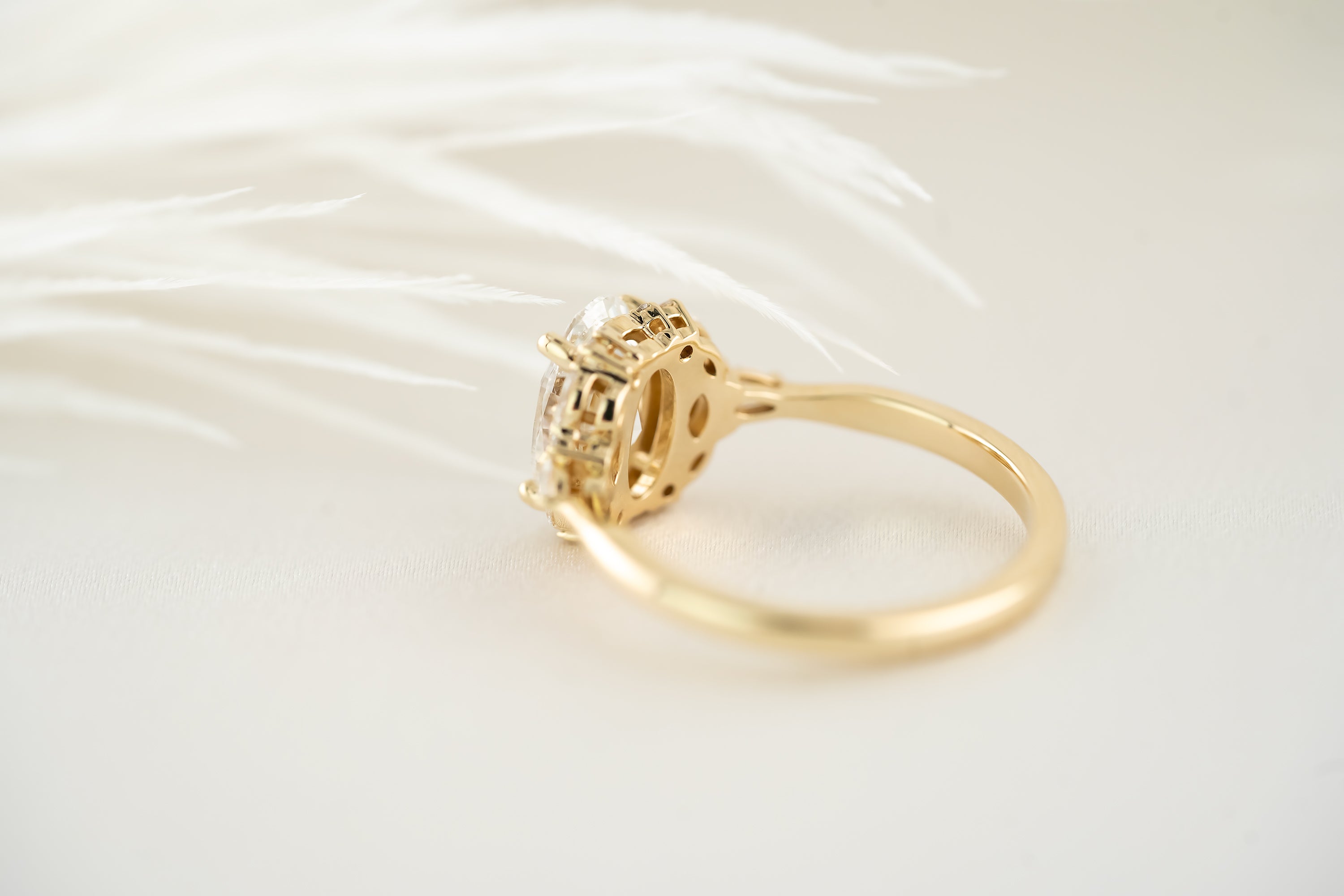 The Nestia Ring - 1.59 CT Oval Lab Diamond - Lavender Creek Gems