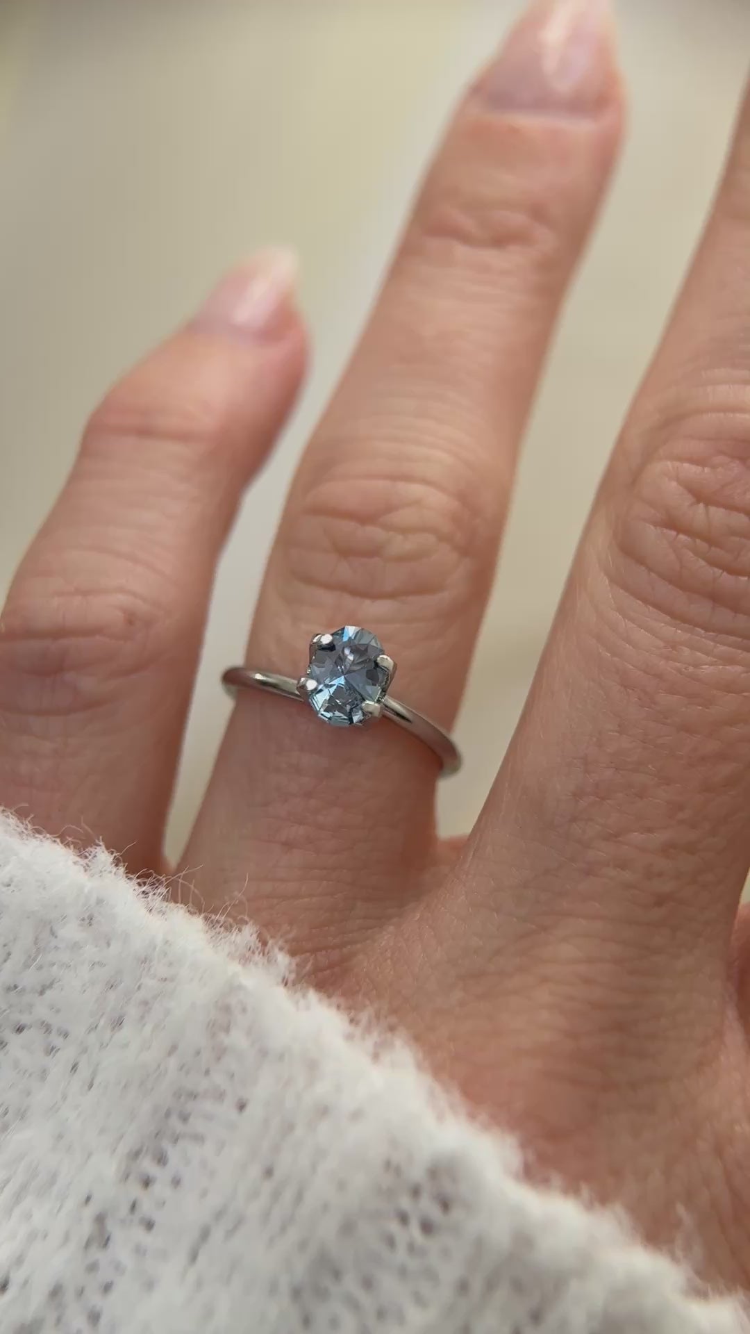 0.71 CT Oval Cut Blue Sapphire