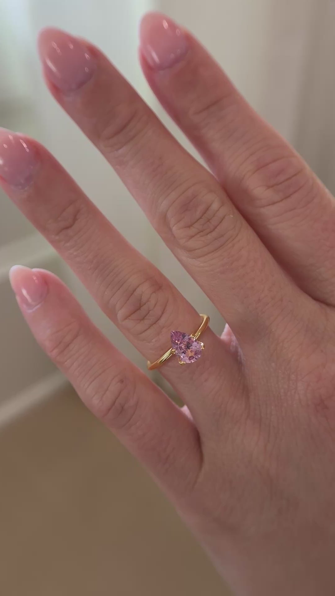 1.41 CT Pear Cut Pink Sapphire