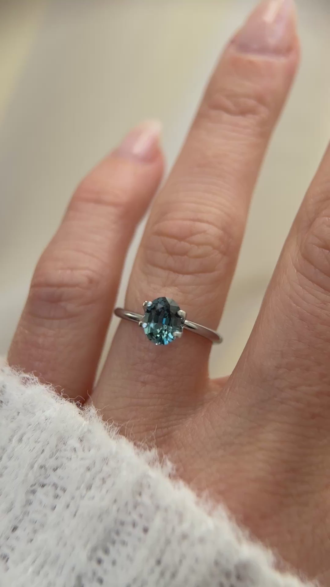 1.35 CT Oval Cut Teal Montana Sapphire