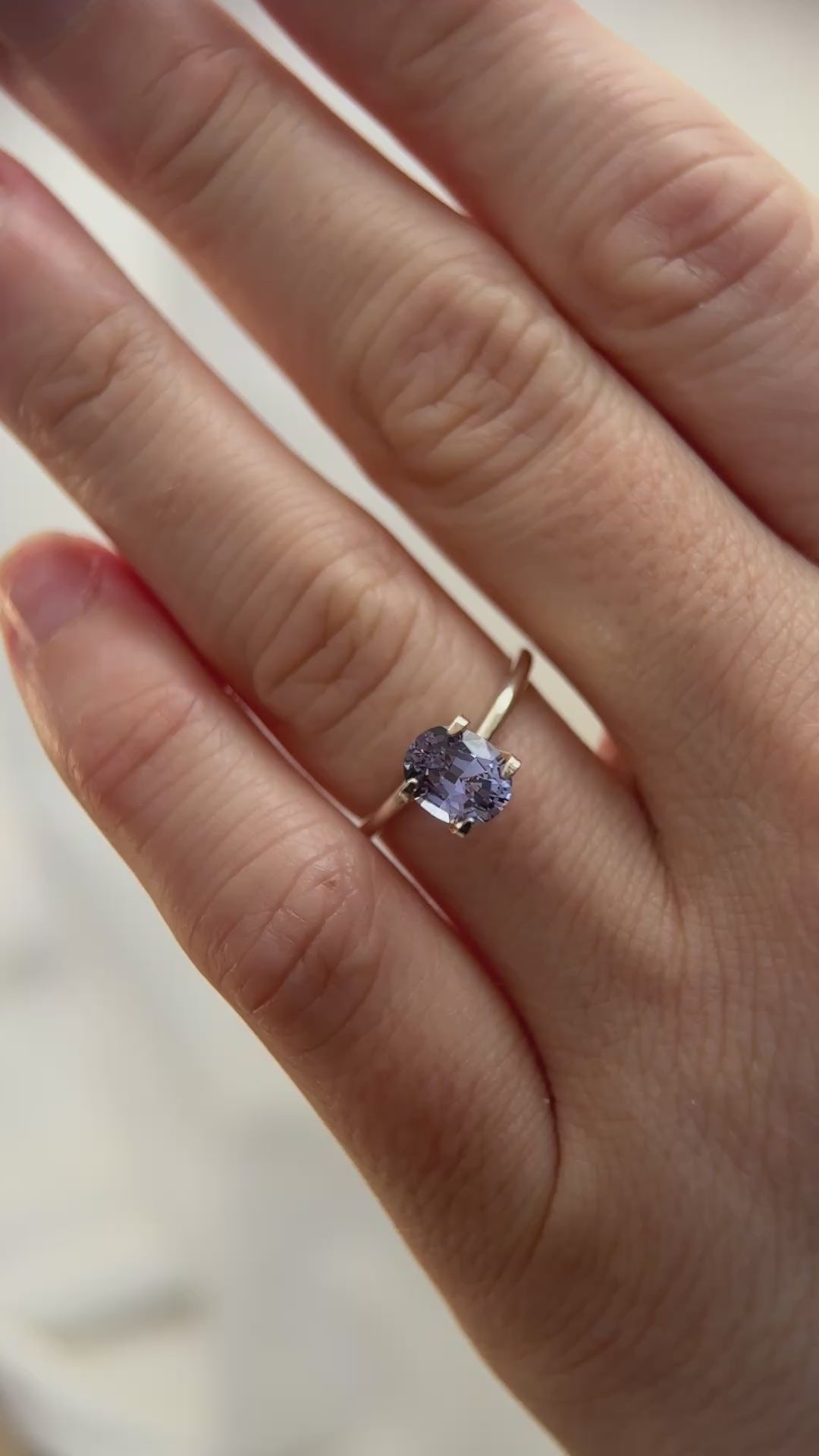 1.66 CT Oval Cut Purple Sapphire