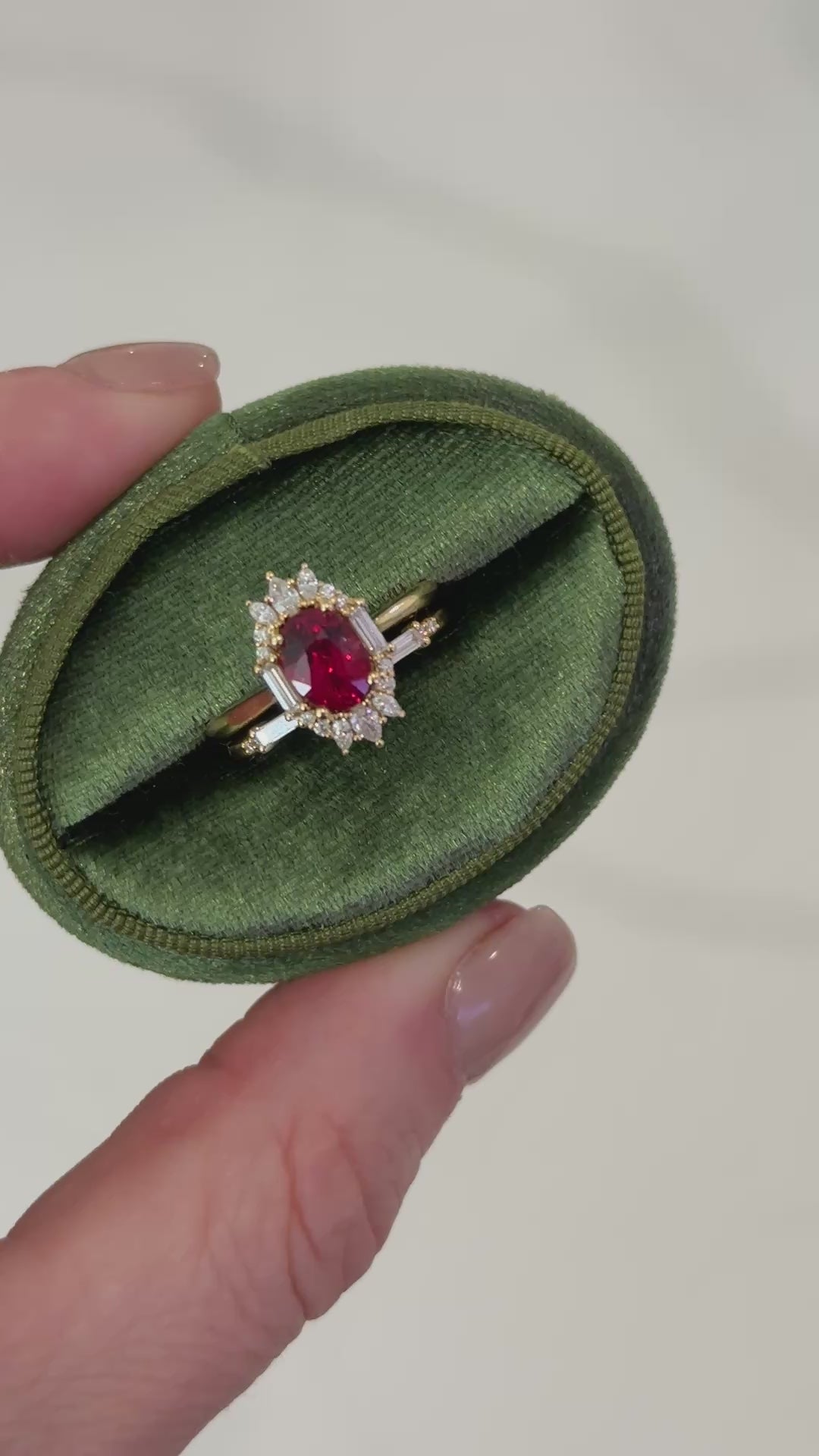 The Georgia Wedding Set | 1.54 CT Mozambique Ruby