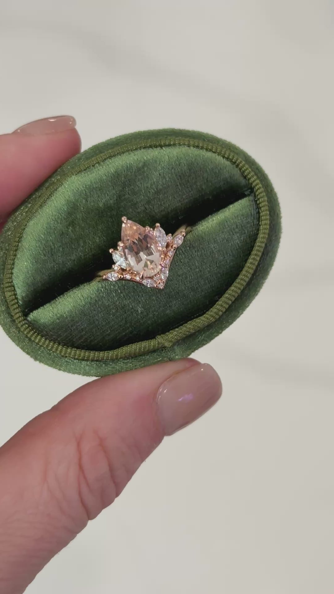 The Aurora Ring | 1.72 CT Pear Morganite