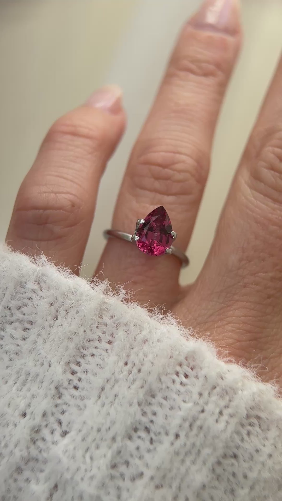 2.02 CT Pear Cut Pink/Red Spinel