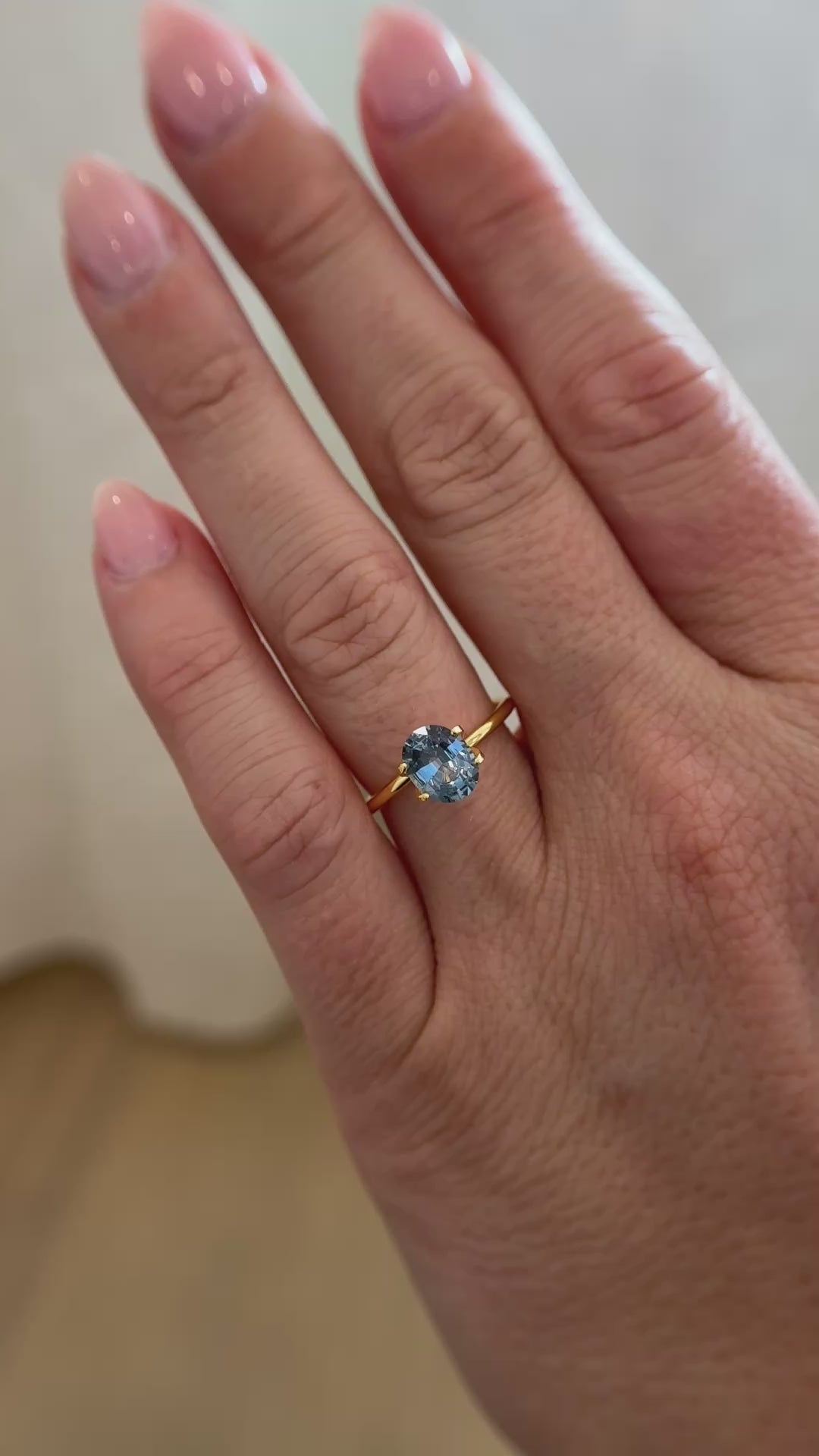 1.77 CT Oval Cut Blue Sapphire