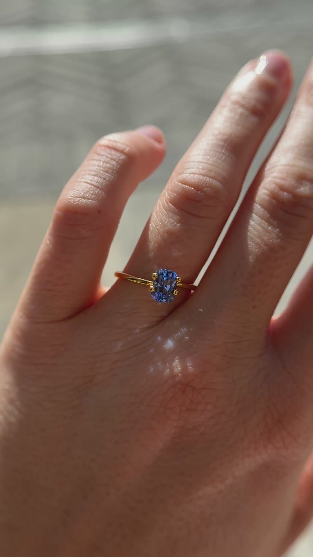 1.46 CT Radiant Cut Blue Sapphire