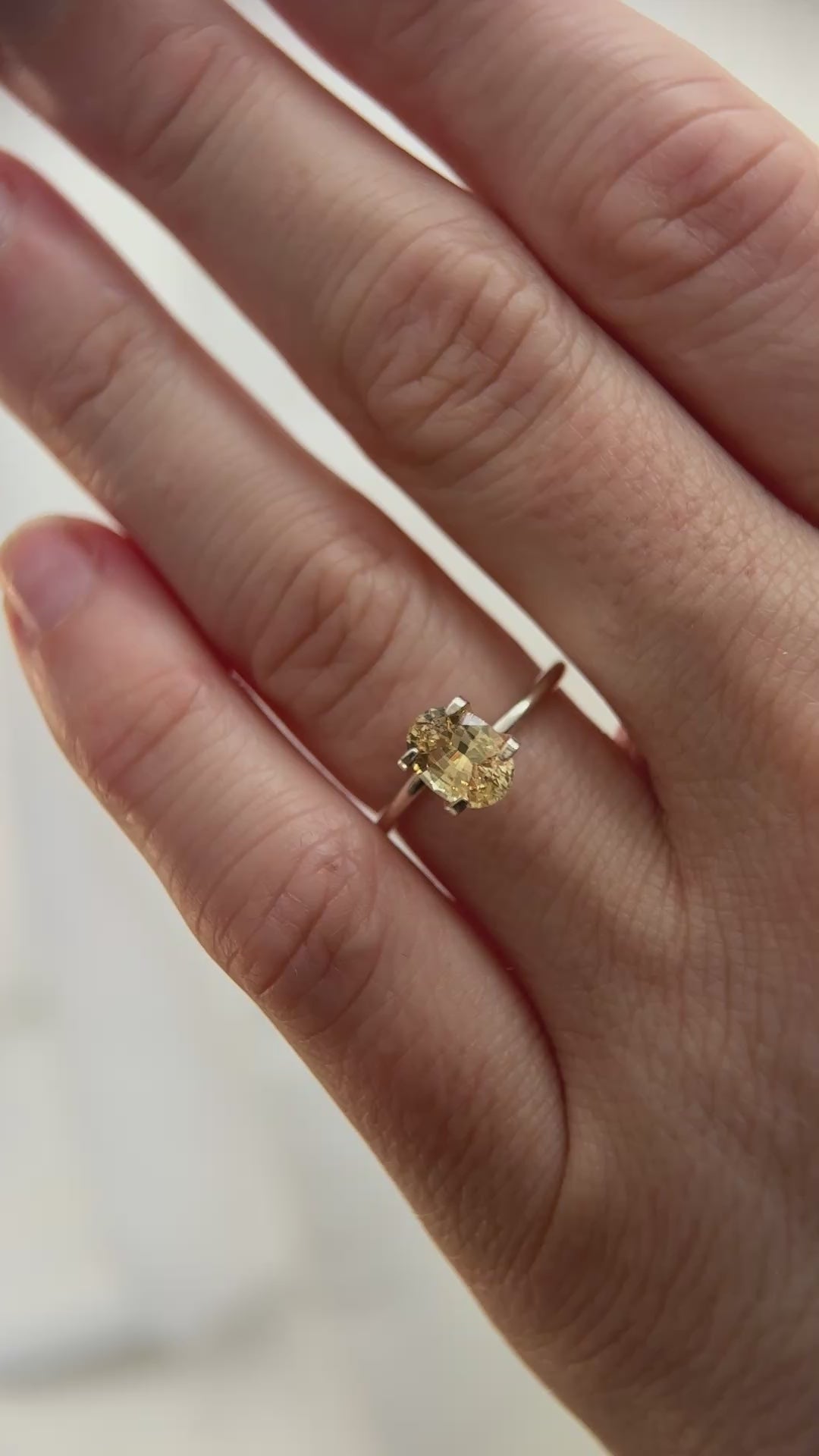 1.61 CT Oval Cut Yellow Sapphire