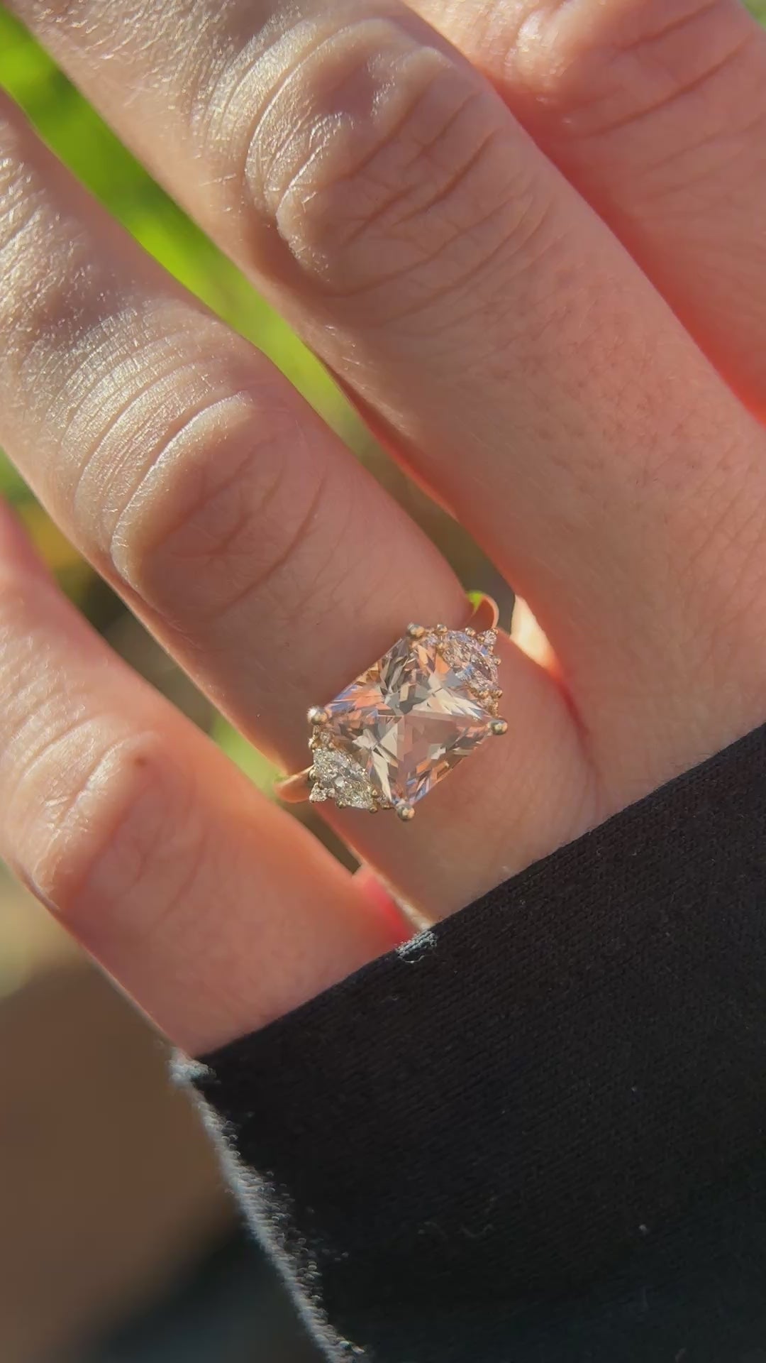 The Maren Ring | 2.31 CT Princess Cut Morganite