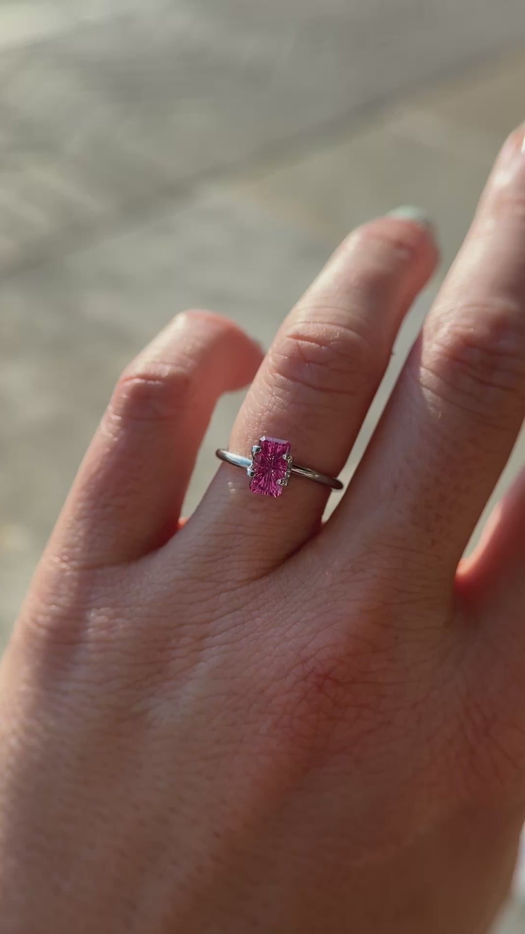 1.36 CT Rectangular Starbrite™ Cut Pink Sapphire