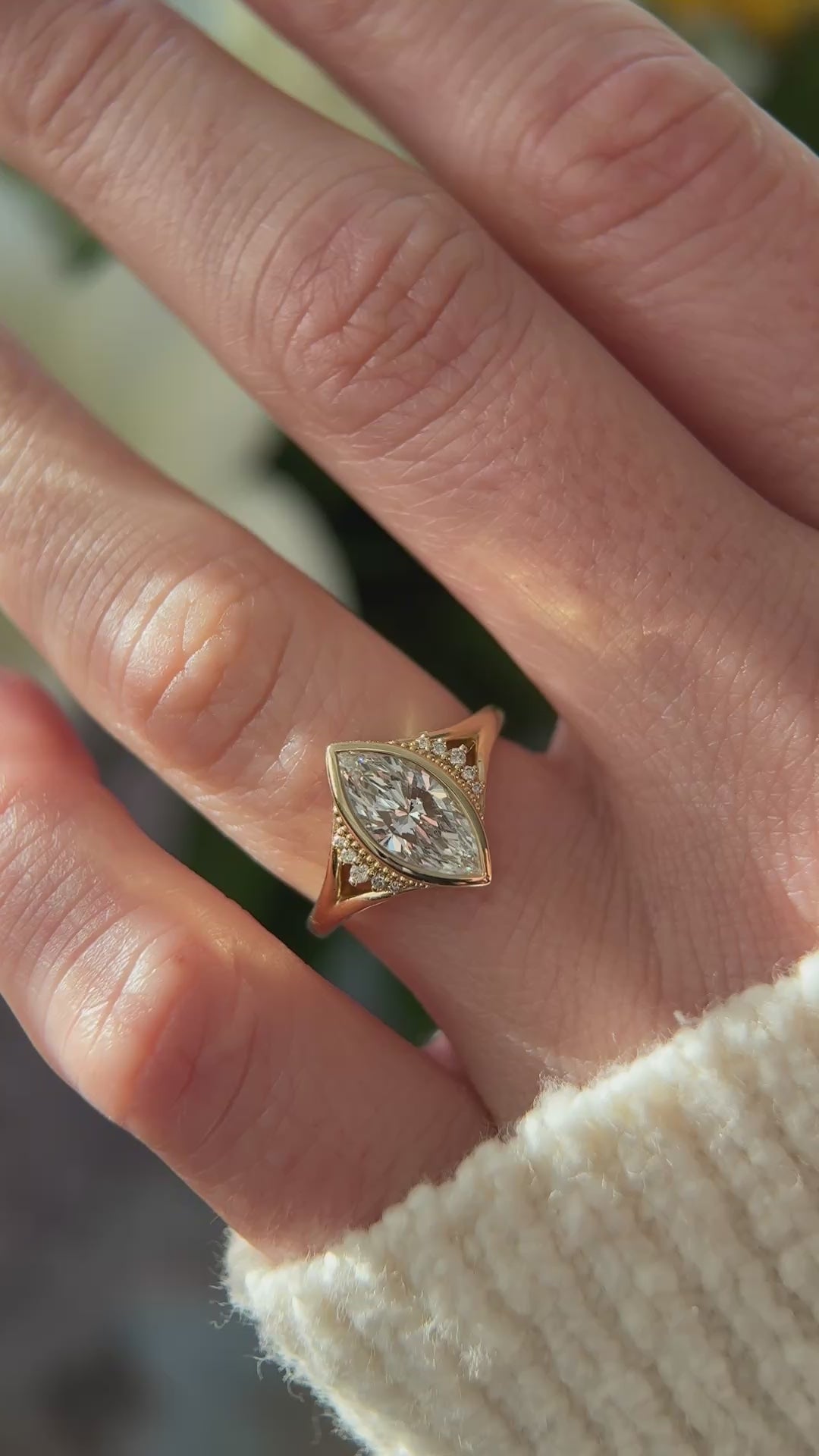 The Bezel Serendipity Ring | 1.5 CT Marquise Diamond